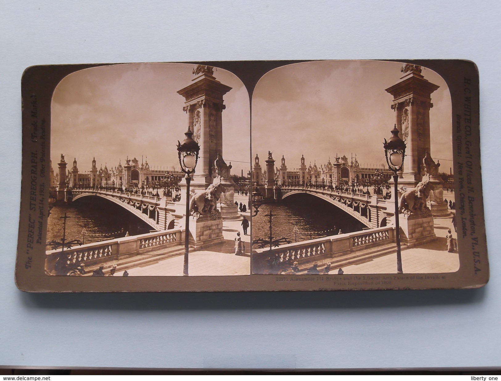 Alexander III Bridge PARIS Exposition 1900 (10271) Stereo Photo : PERFEC - HC White USA ( Voir Photo ) ! - Photos Stéréoscopiques