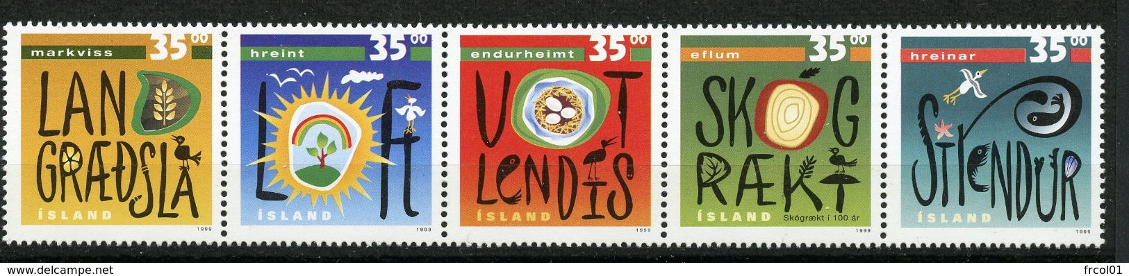 Islande, Yvert 872/876, Scott 887/891, MNH - Unused Stamps