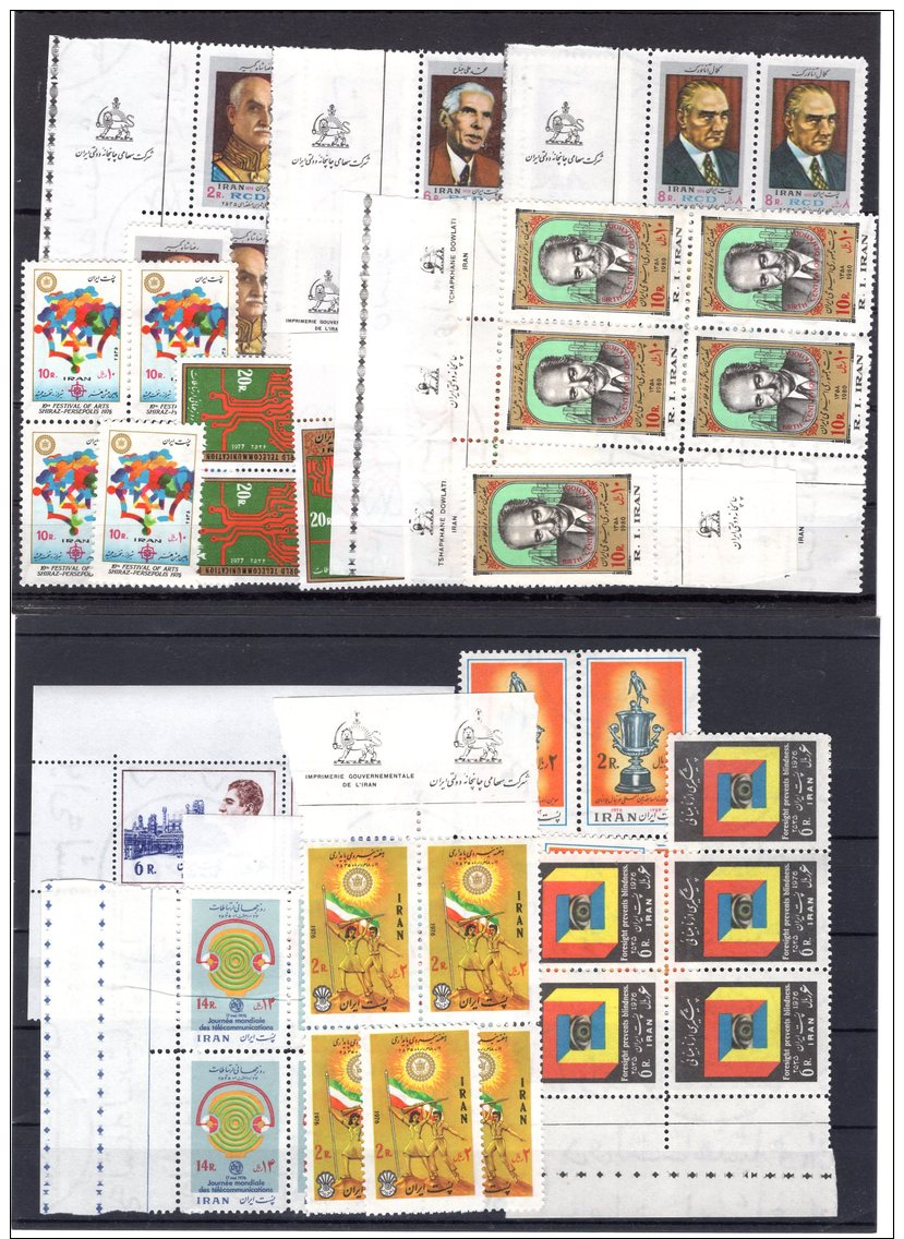 IRAN        NICE  LOT      1980  BLOCS  OF 4        MNH    FOTO'S !!     ++             334 - Iran