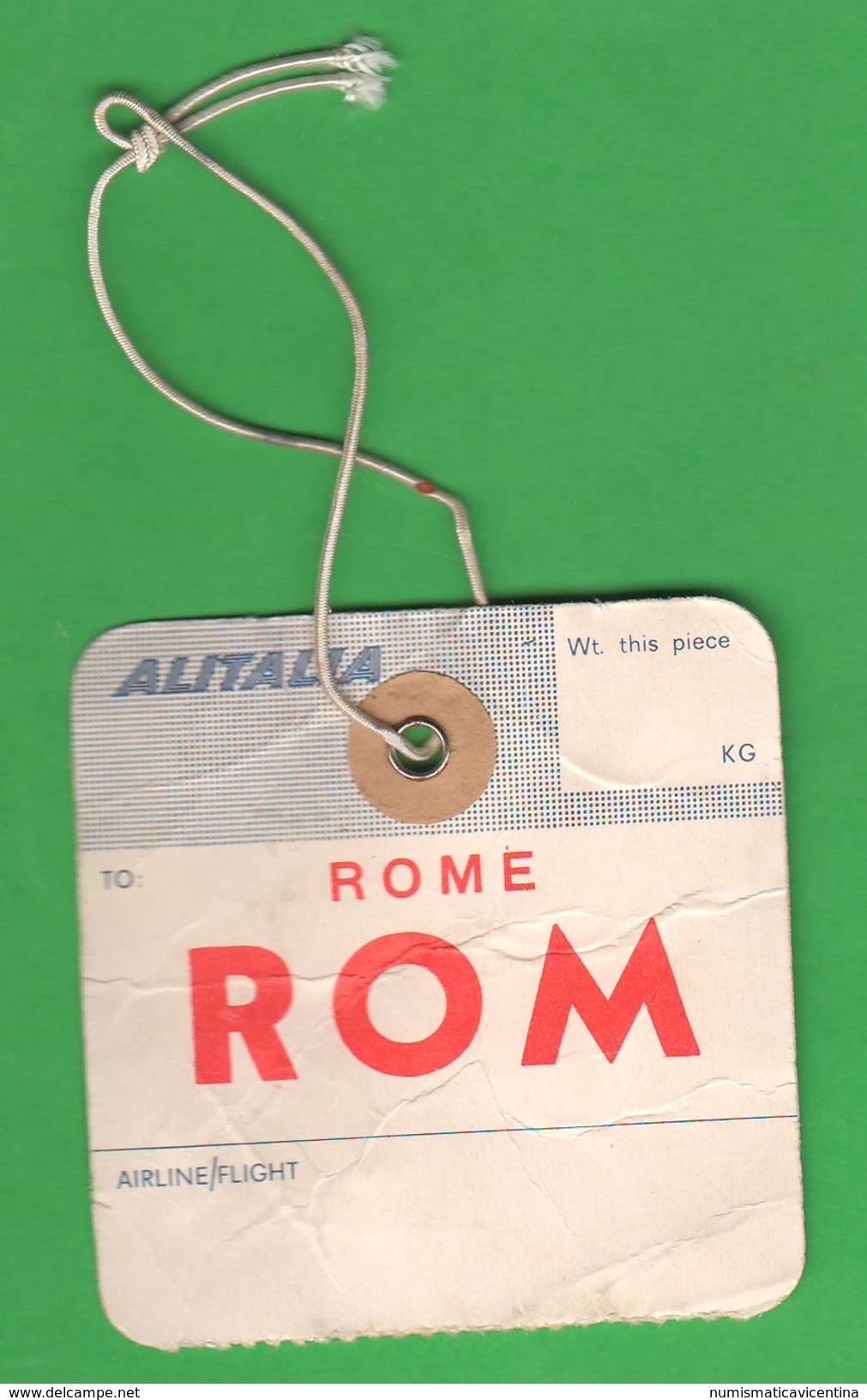 Alitalia Avion Flight Buono D'imbarco Fine Anni 50 - Altri & Non Classificati