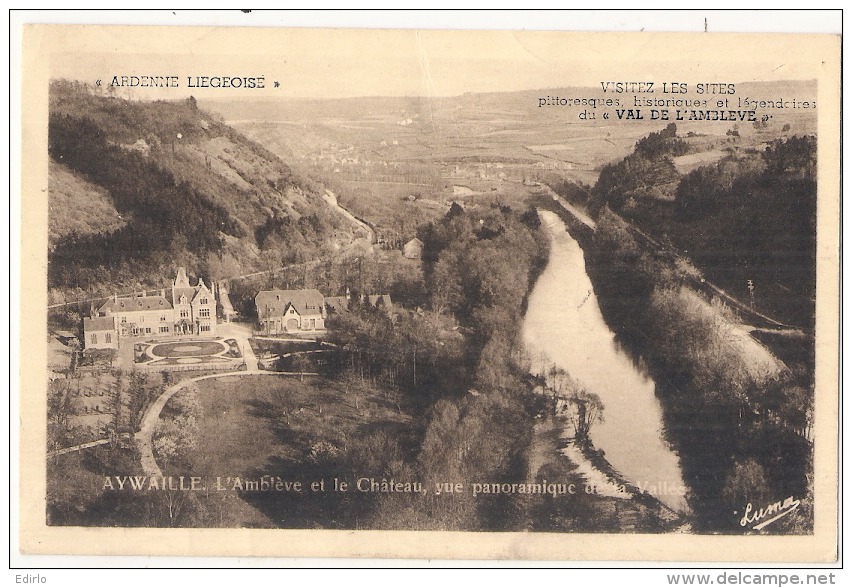 AYWAILLE L'Ambleve Et Le Château Vue Panoramique  Ttb - Aywaille