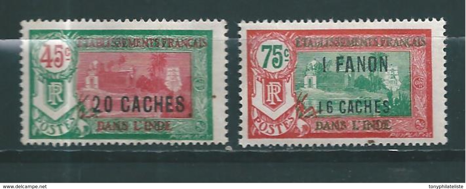 France Colonie Inde, Timbre De 1927  N°79 Et 80  Neufs * - Unused Stamps