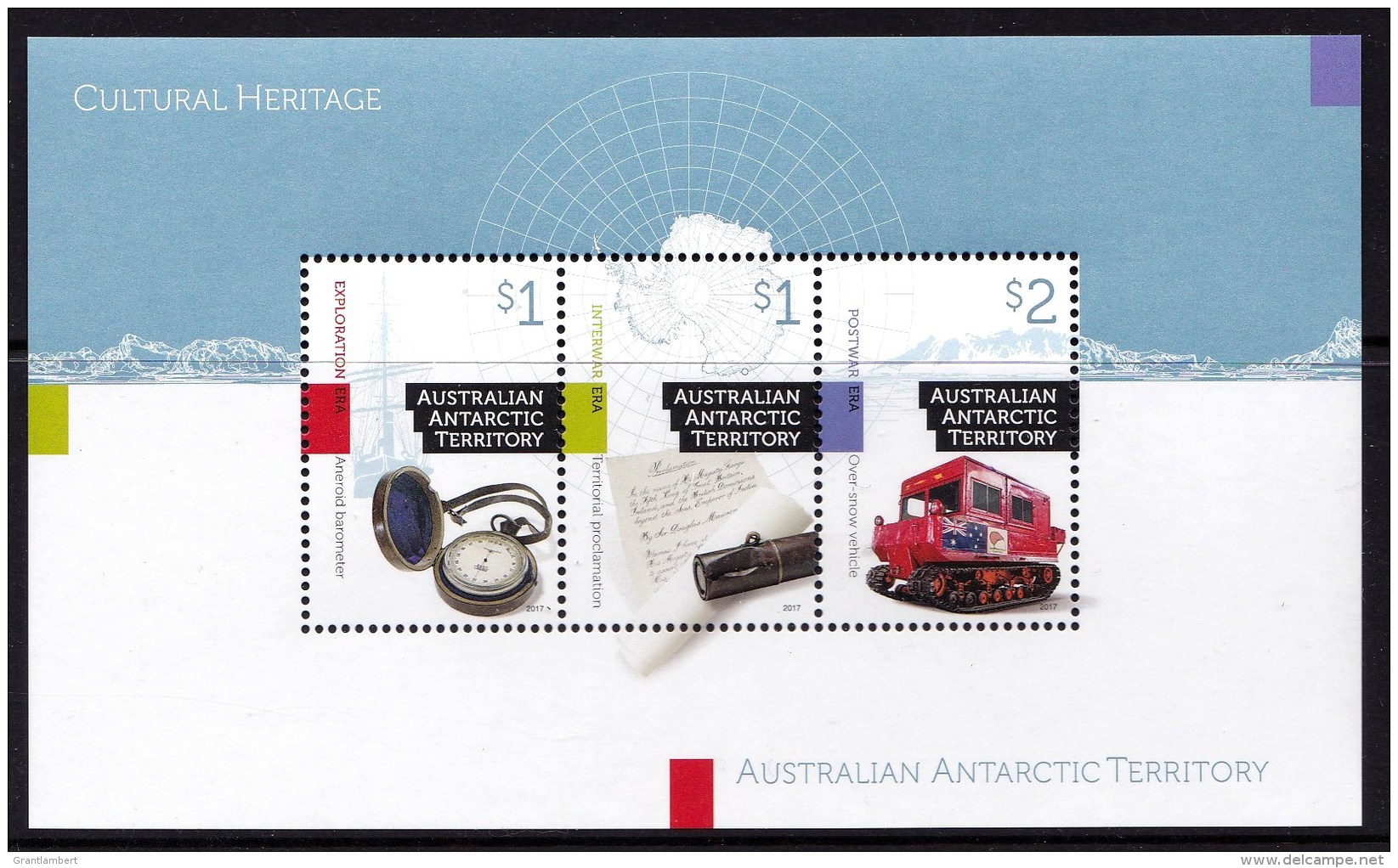 Australian Antarctic 2017 Cultural Heritage Minisheet MNH - Unused Stamps