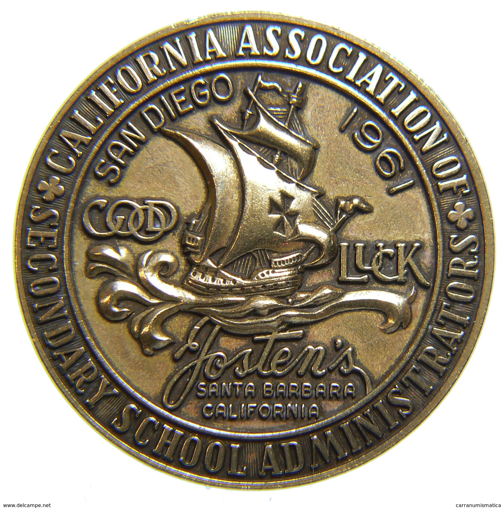 [NC] GETTONE TOKEN CALIFORNIA SAN DIEGO 1961 - Professionnels/De Société