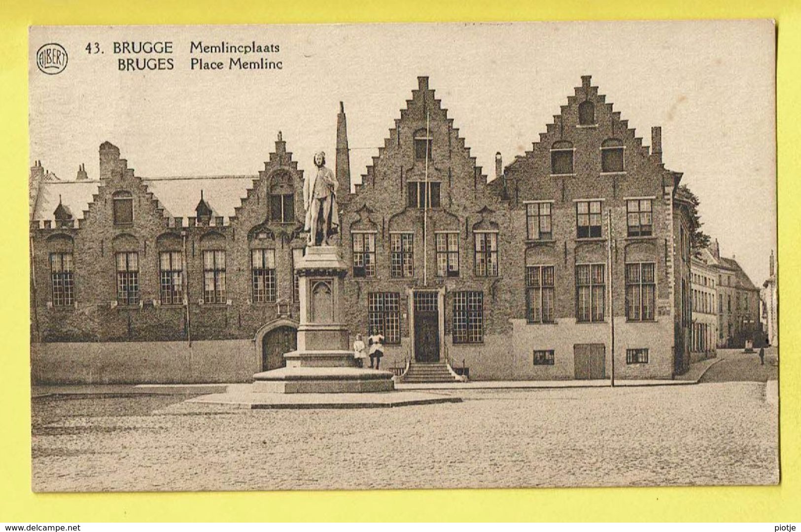 * Brugge - Bruges (West Vlaanderen) * (Albert, Nr 43) Memlingplaats, Place Memlinc, Statue, Standbeeld, Memorial, Rare - Brugge