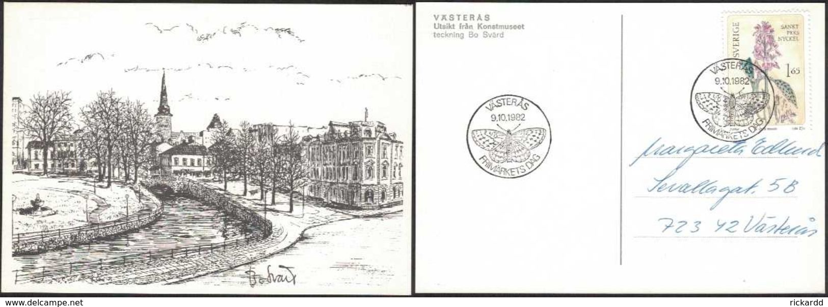 Sweden - Vilda Orkideer F#1222 VÄSTERÅS 9/10 1982 FD On Postcard - FDC