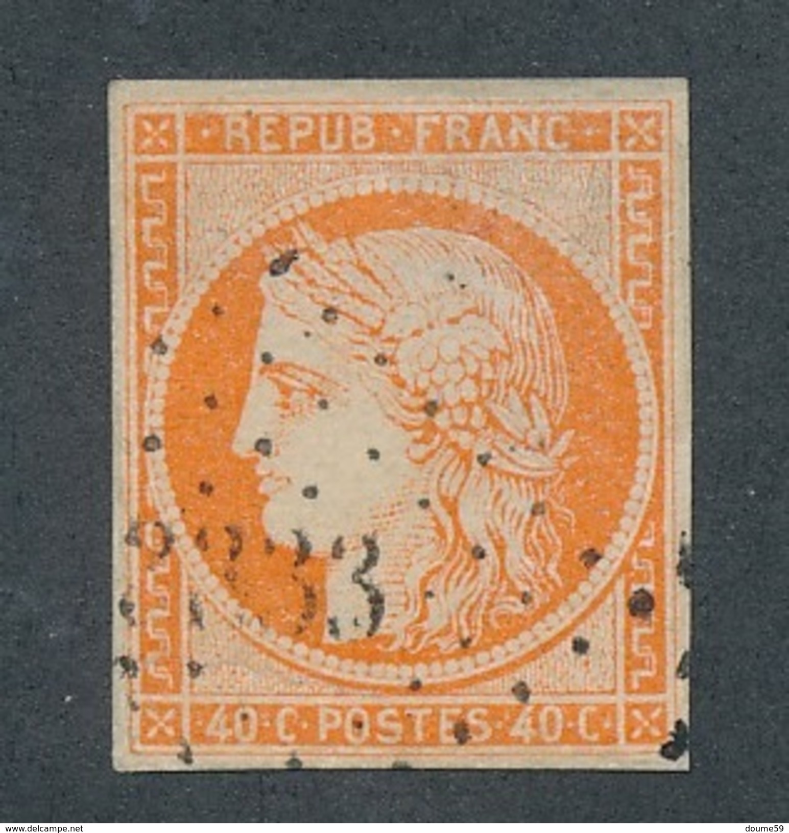 BO-5: FRANCE: Lot "CERES" Avec N°5 Obl Pc Réparé (replaqué Car Court En Haut)), Assez Beau D'aspect - 1849-1850 Cérès