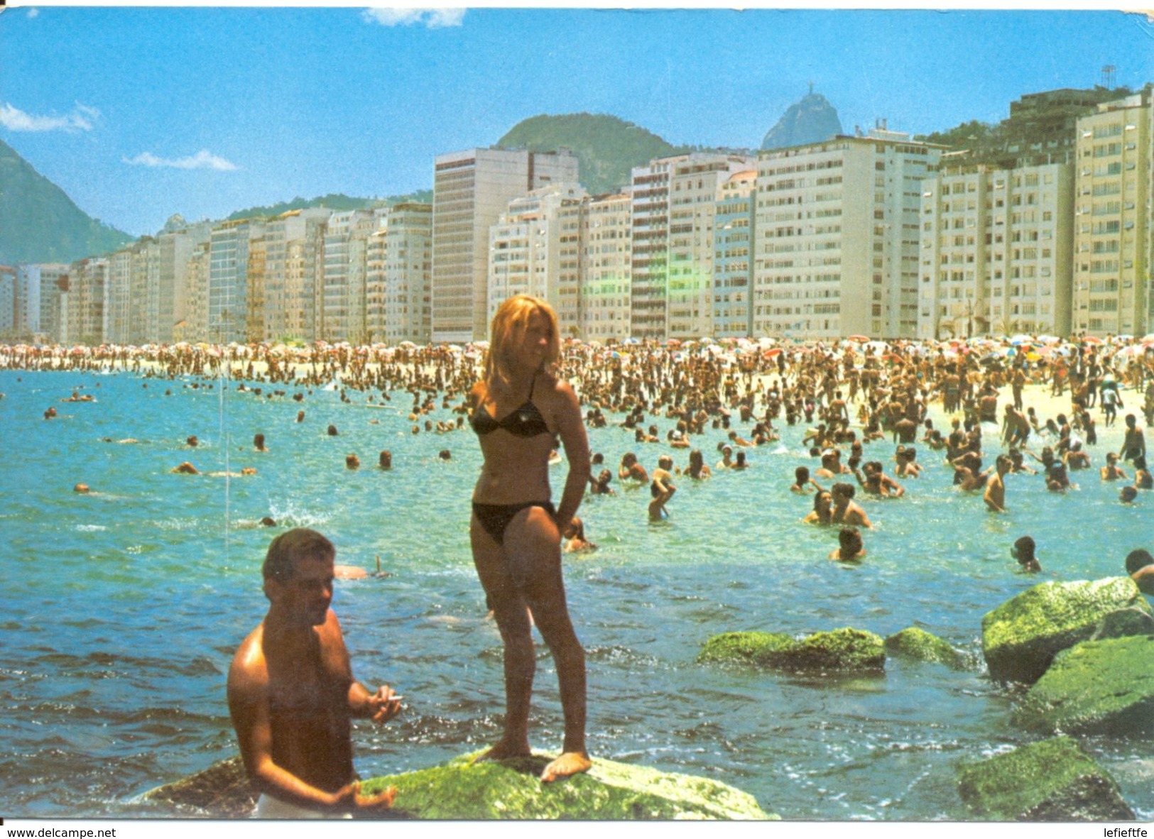 Brésil - 1979 - Rio De Janeiro - Brasil Turistico - Praia De Copacabana Con Banhistas - Ecrite - Mercador Nº 64A - - Rio De Janeiro