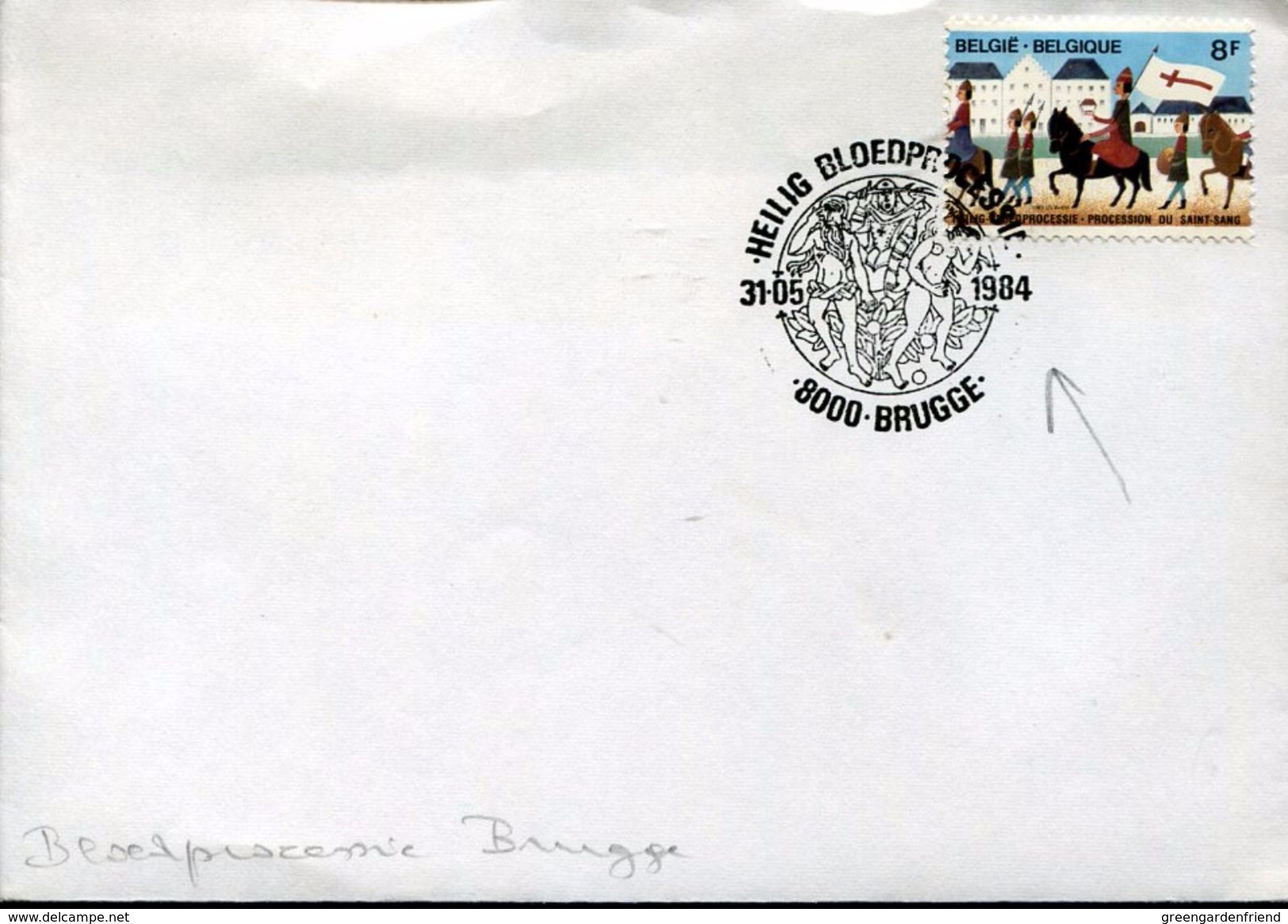 27413 Belgium, Special Postmark Brugge 1984 Showing Adam & Eva, - Christianisme