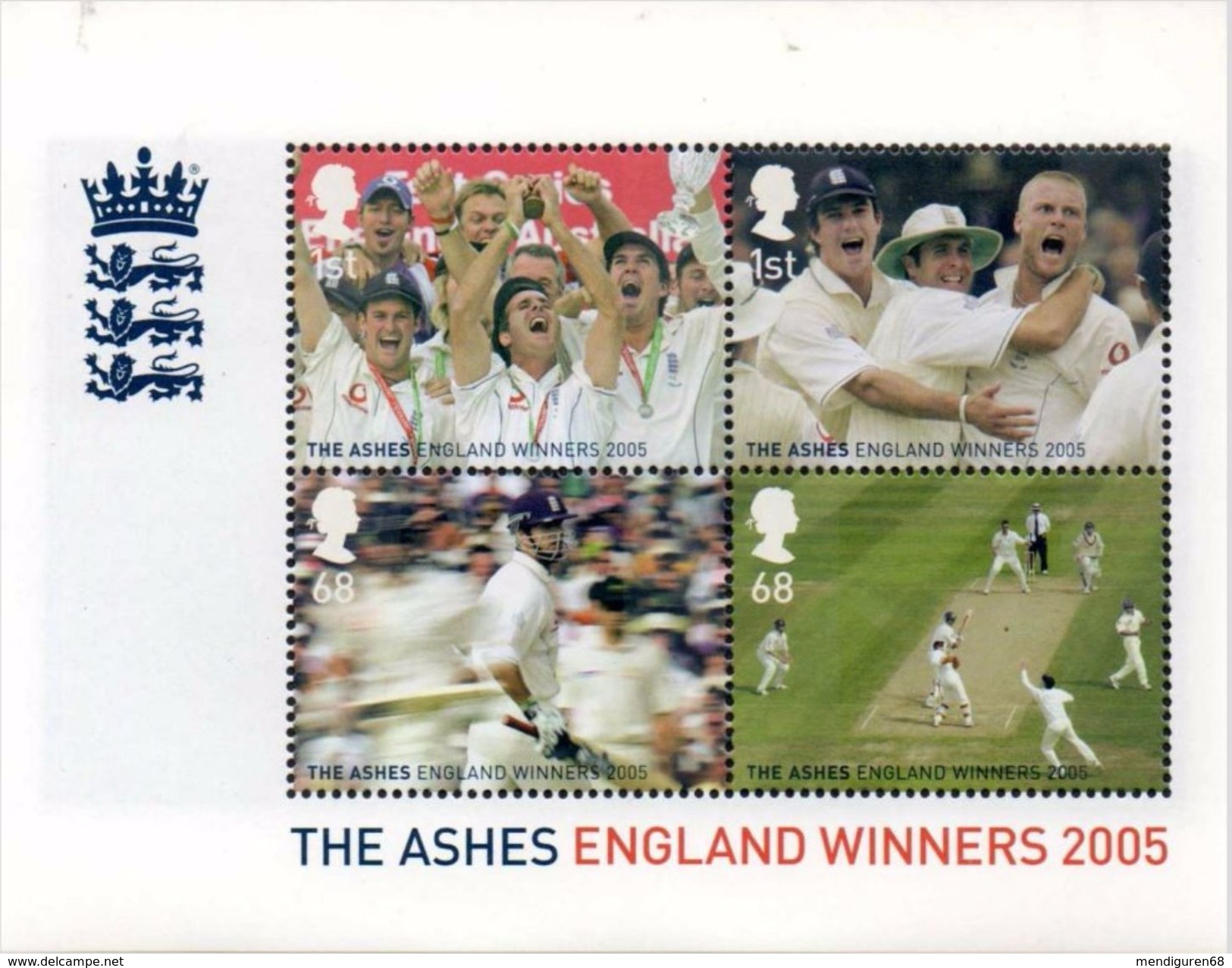 GROSSBRITANNIEN GRANDE BRETAGNE GB 2005 ASHES WINNERS M/S SG MS2573 SC SH2320 MI B27-2344-47 YV  F34-2690-93 - Feuilles, Planches  Et Multiples