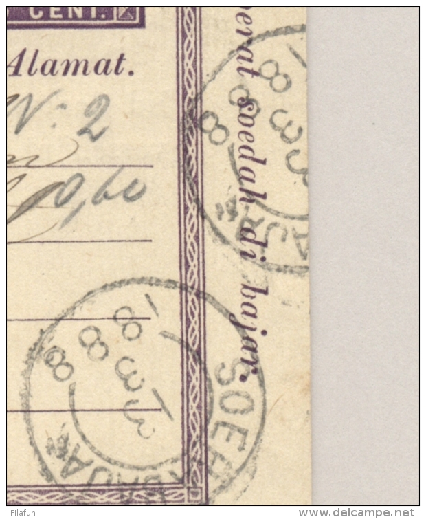 Nederlands Indië - 1888 - 5+5 Cent Briefkaart Willem III, Particulier Bedrukt My Nijverheid En Landbouw Naar KR KRAKSAAN - Nederlands-Indië