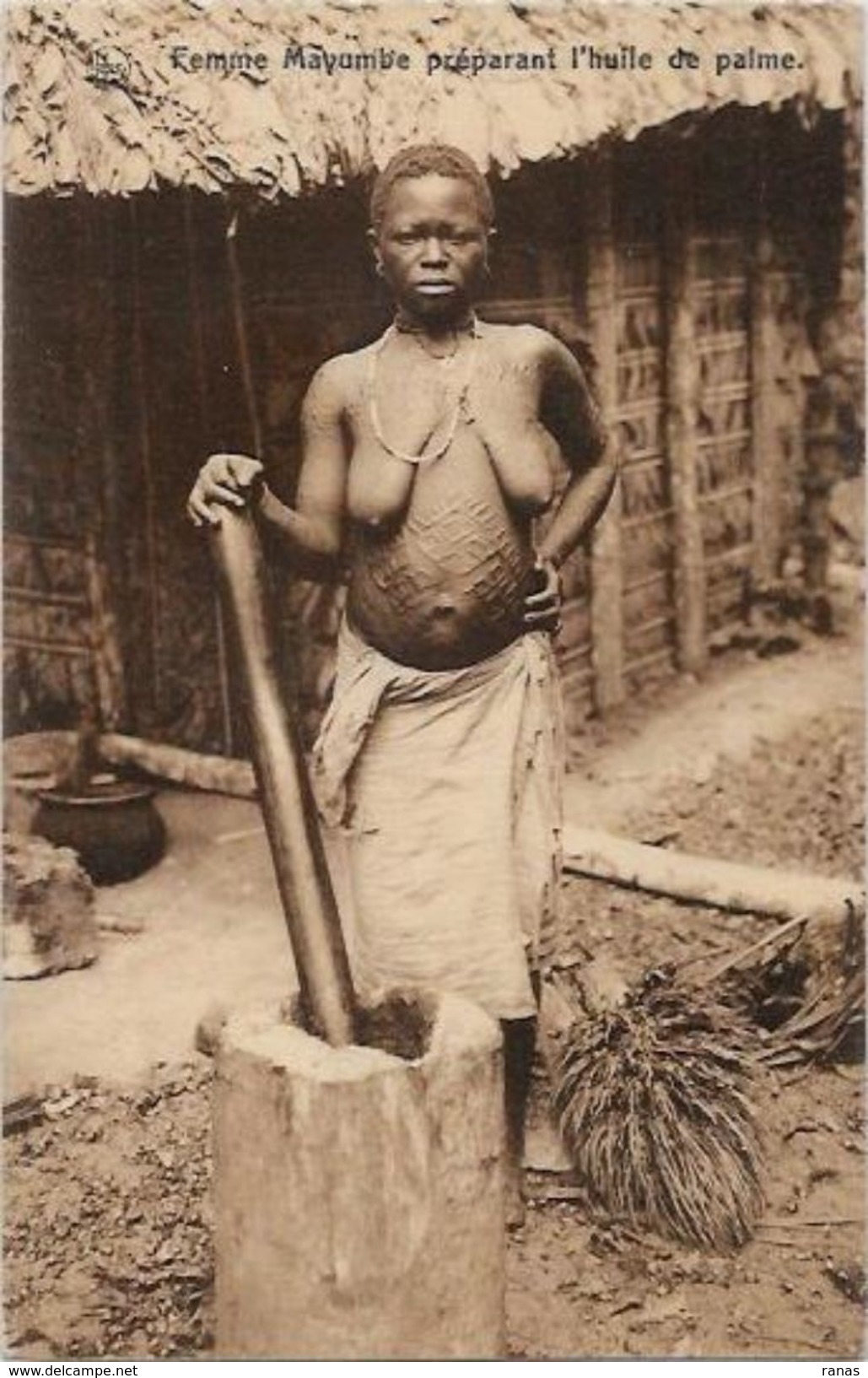 CPA Tatouages Tatou Scarification Ethnic Non Circulé Congo Femme Nue Nu Féminin - Belgian Congo