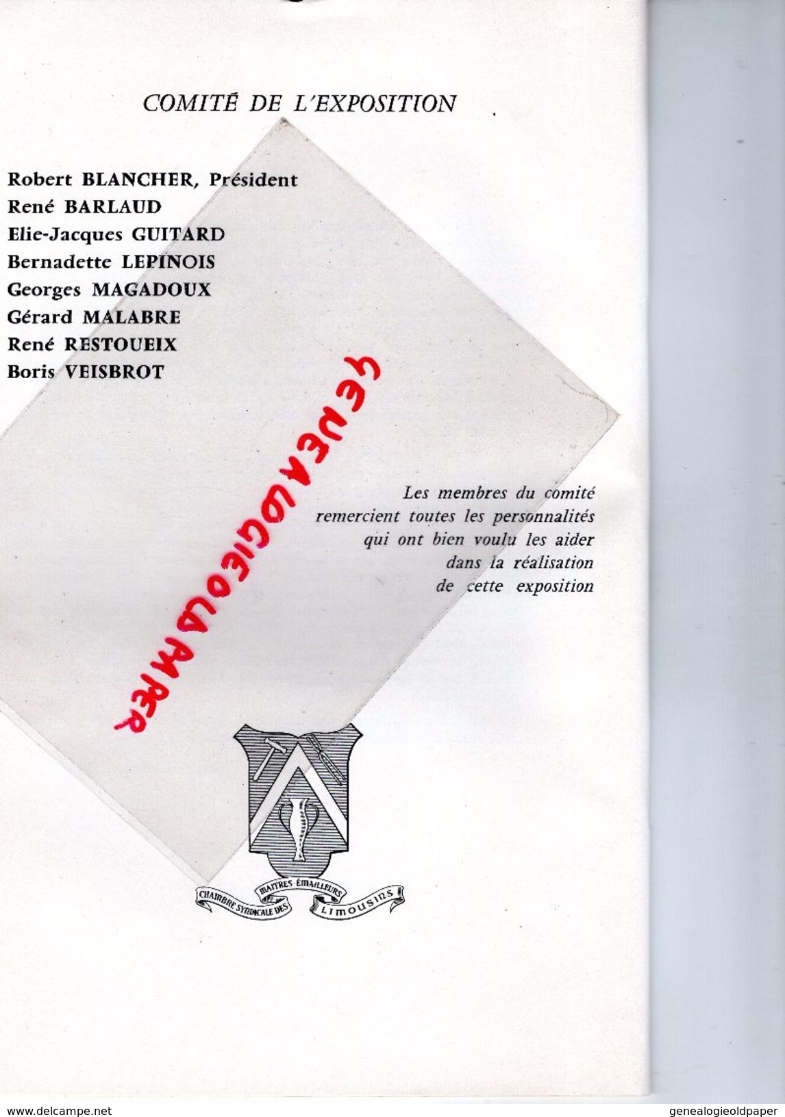 87- LIMOGES- PROGRAMME EMAUX LIMOUSINS -2E SALON 1969-CLANCIER-MARGERIT-BLANCHER-HAVILAND-BETOURNE-BARLAUD-FAURE-KLEIN - Programs