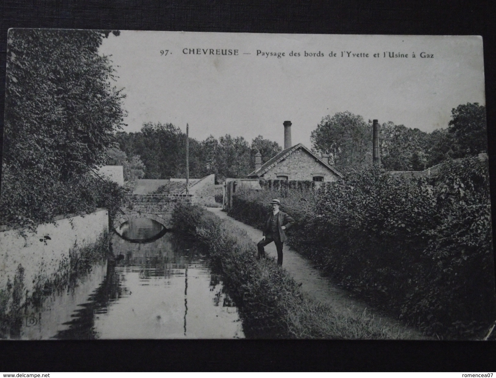 CHEVREUSE (Yvelines) - PAYSAGE Des BORDS De L'YVETTE Et L'USINE à GAZ - Voyagée Le 11 Septembre 1915 - Auffargis