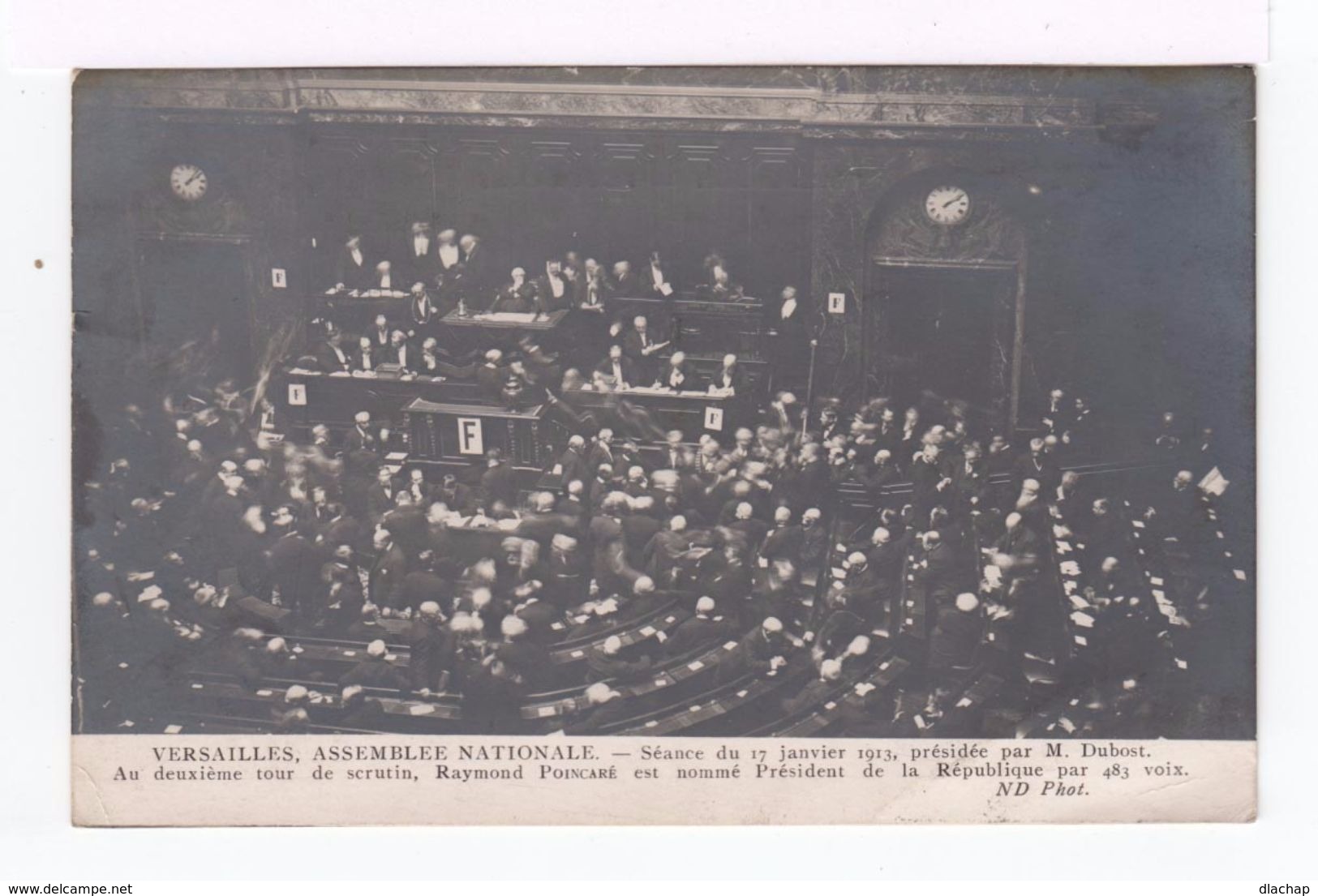 Versailles. Assemblée Nationale. Séance Du 17 Janvier 1913. Election De Raymond Poincaré. (1951r) - Partis Politiques & élections