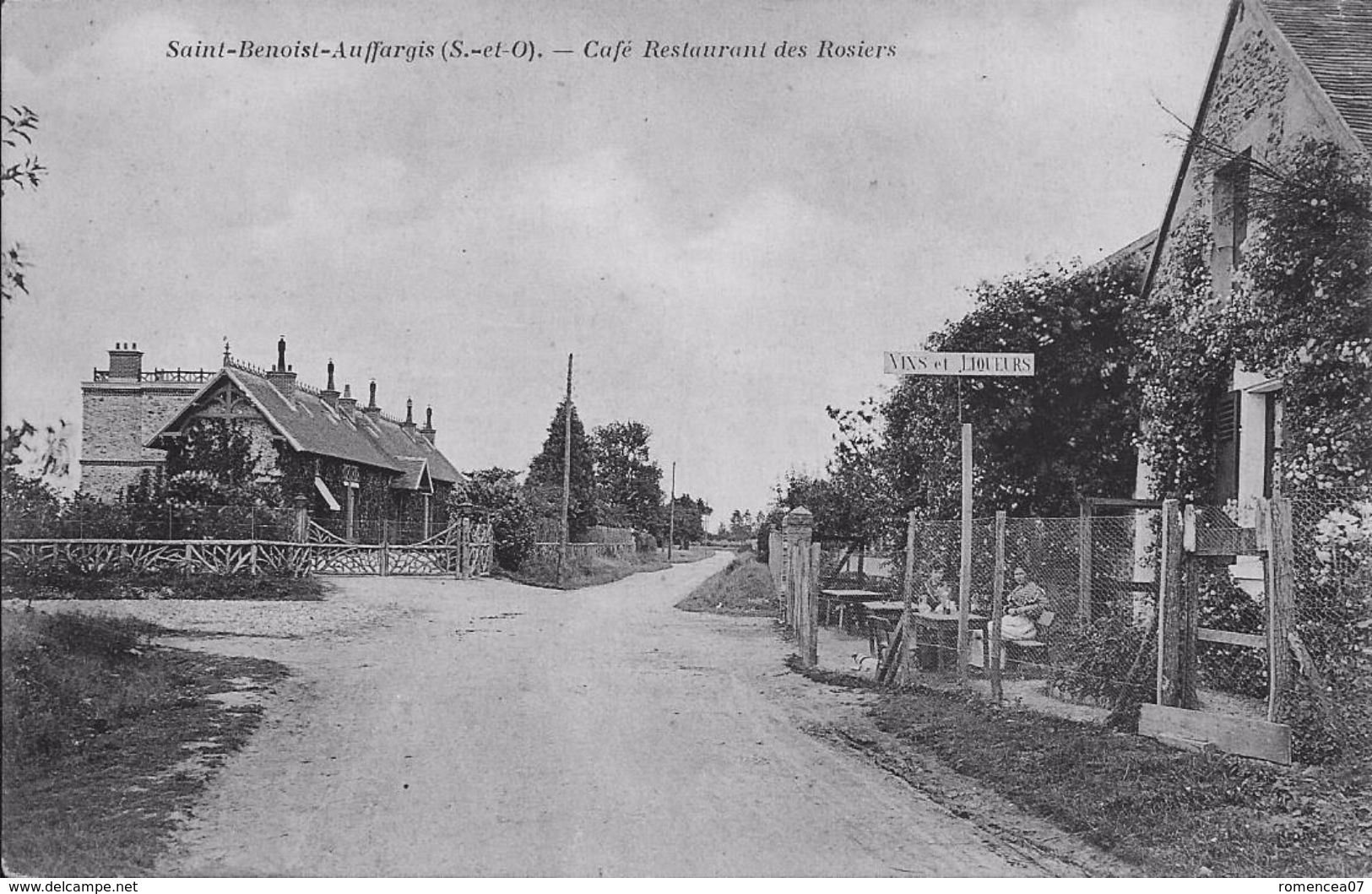 SAINT-BENOIST-AUFFARGIS (Yvelines) - CAFE RESTAURANT Des ROSIERS - Voyagée Le 1er Janvier 1915 - Auffargis