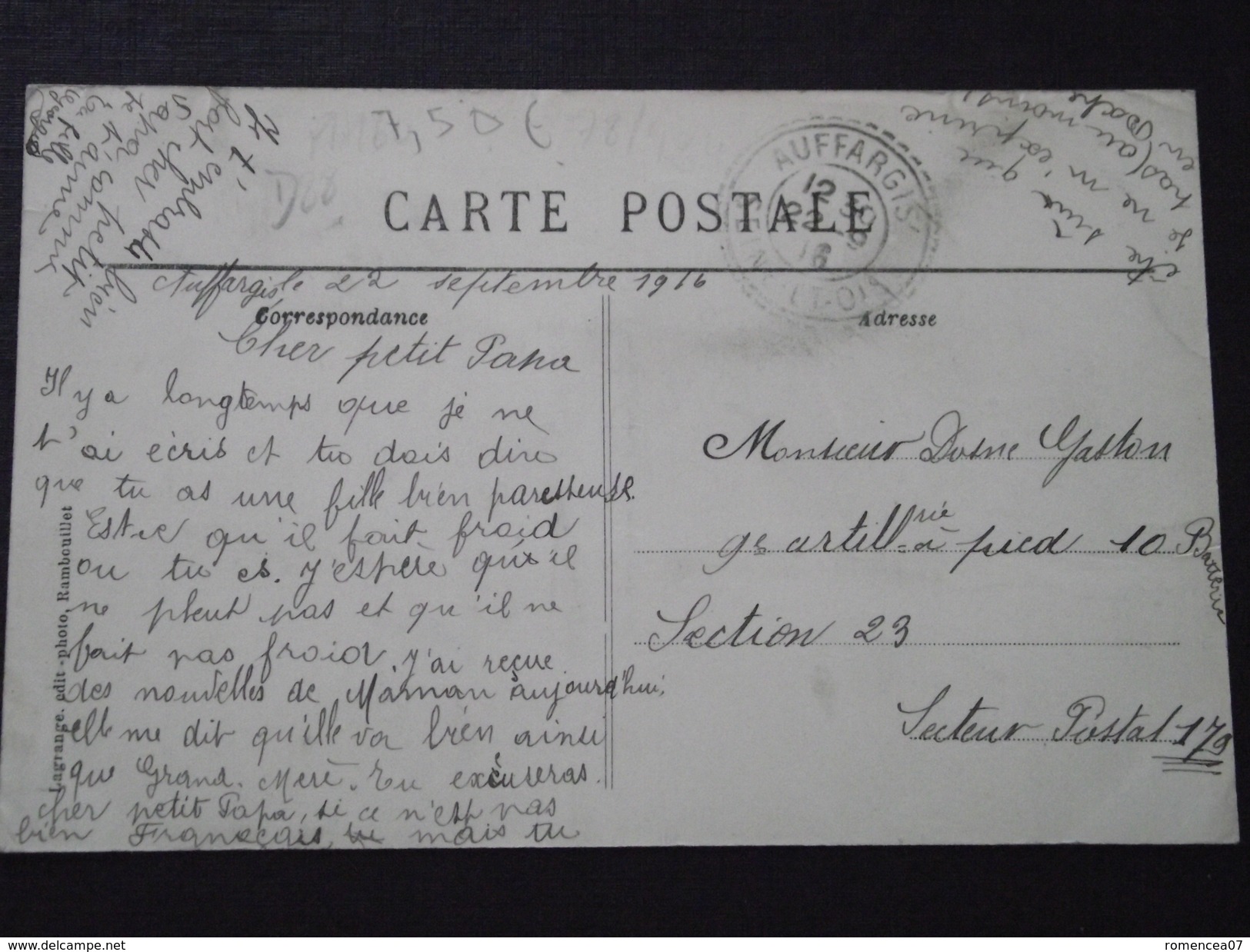 CHÂTEAU D'AUFFARGIS (Yvelines) - La FERME - Cavalier - Animée - Voyagée Le 22 Septembre 1916 - Auffargis