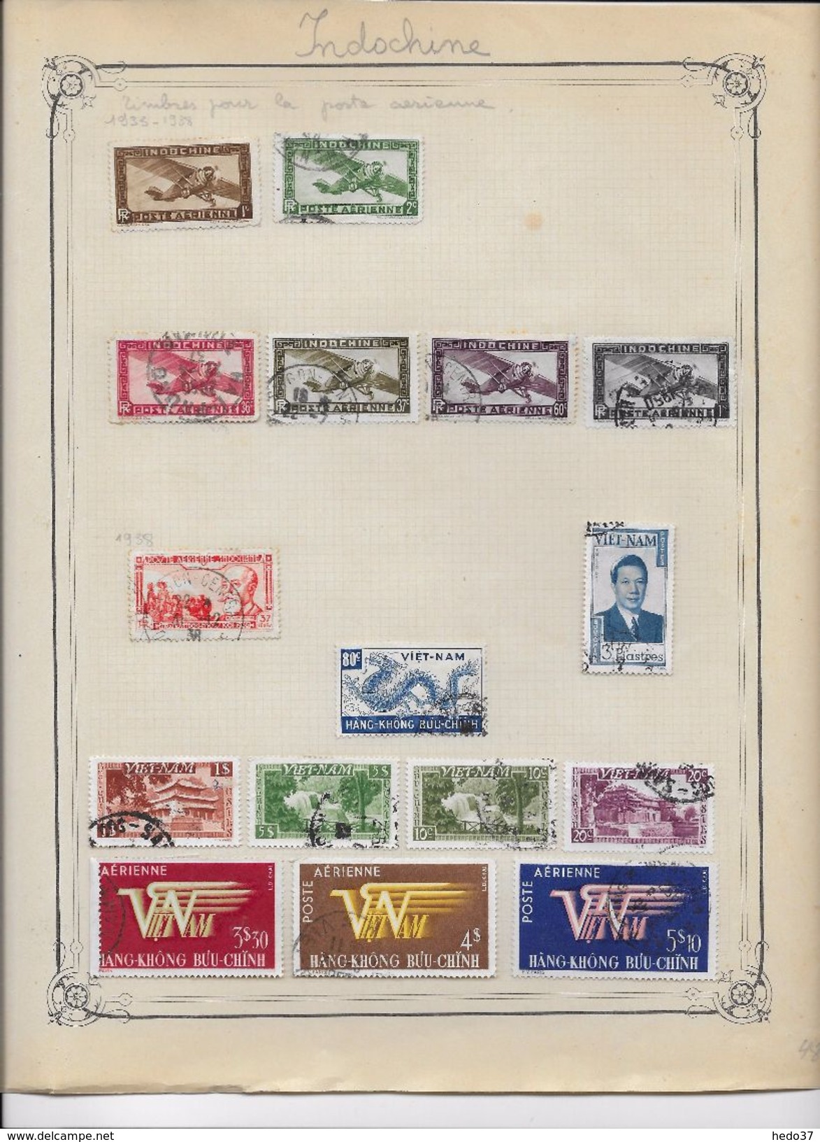 Indochine - Collection Vendue Page Par Page - Timbres Oblitérés - B/TB - Autres & Non Classés