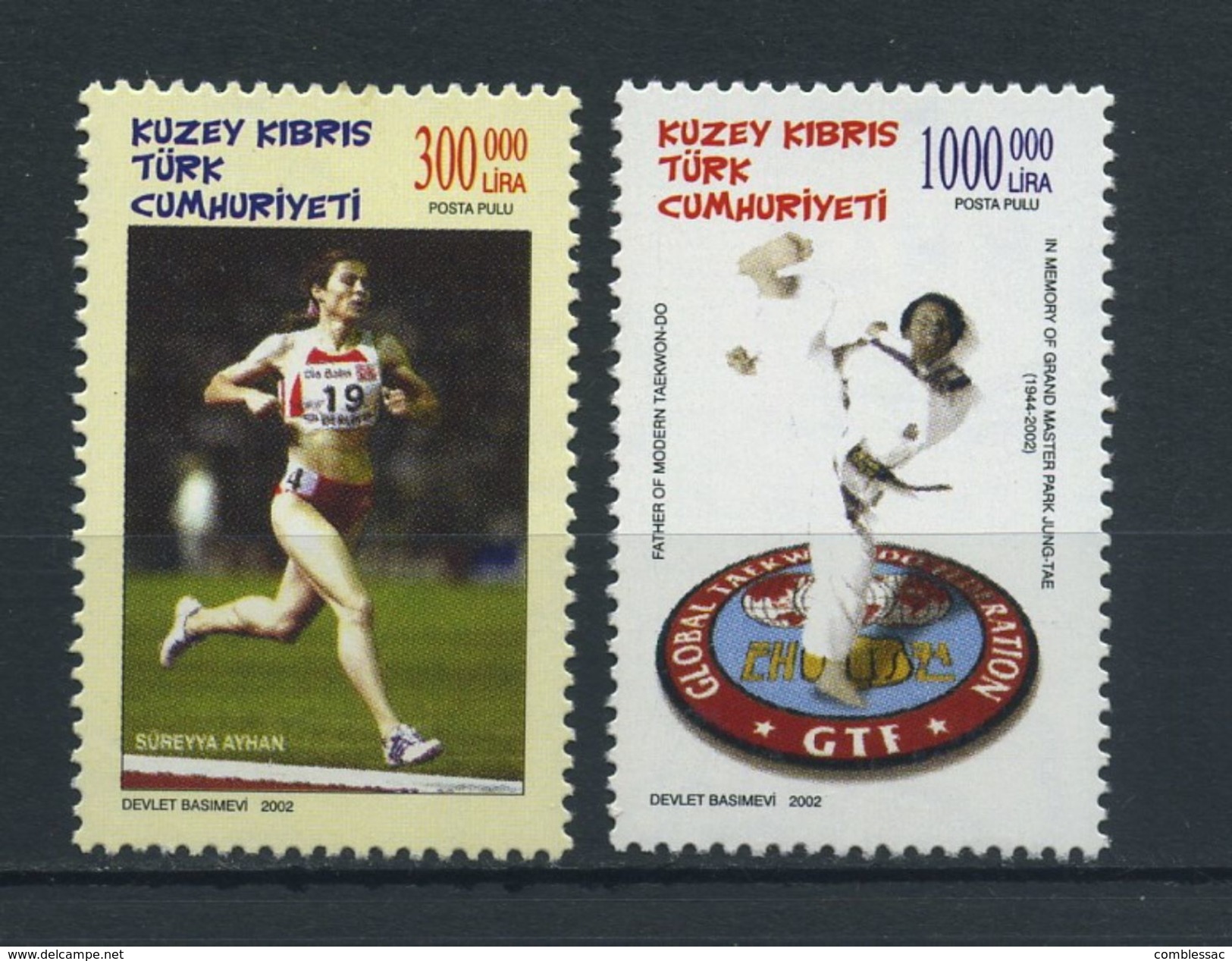 CYPRUS  ( TURKEY )    2002    Sporting  Celebrities   Set  Of  2    MNH - Ungebraucht