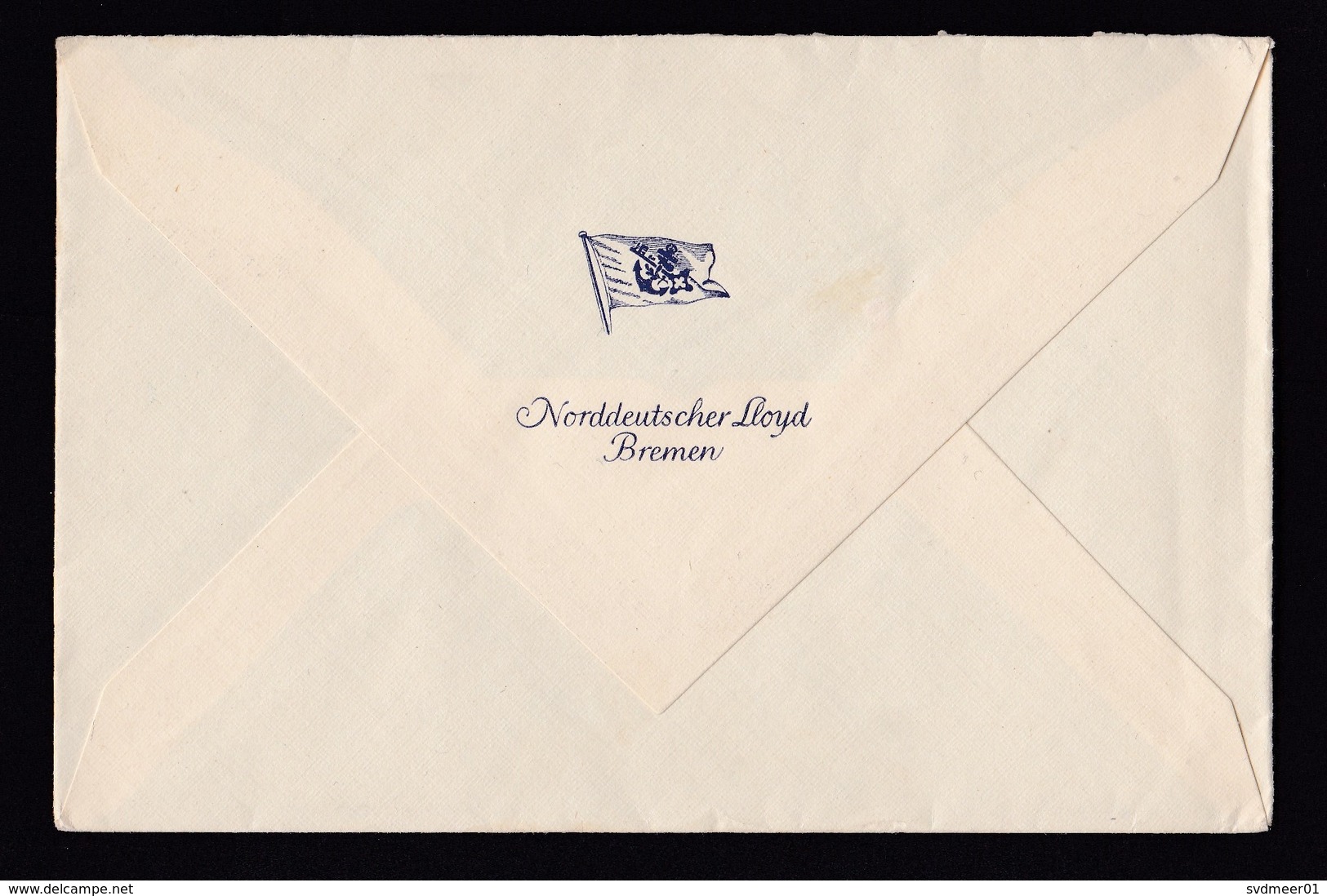 Belgium: Cover To Germany, 1938, 1 Stamp, From Norddeutscher Lloyd Bremen, German Ship Company (traces Of Use) - Briefe U. Dokumente