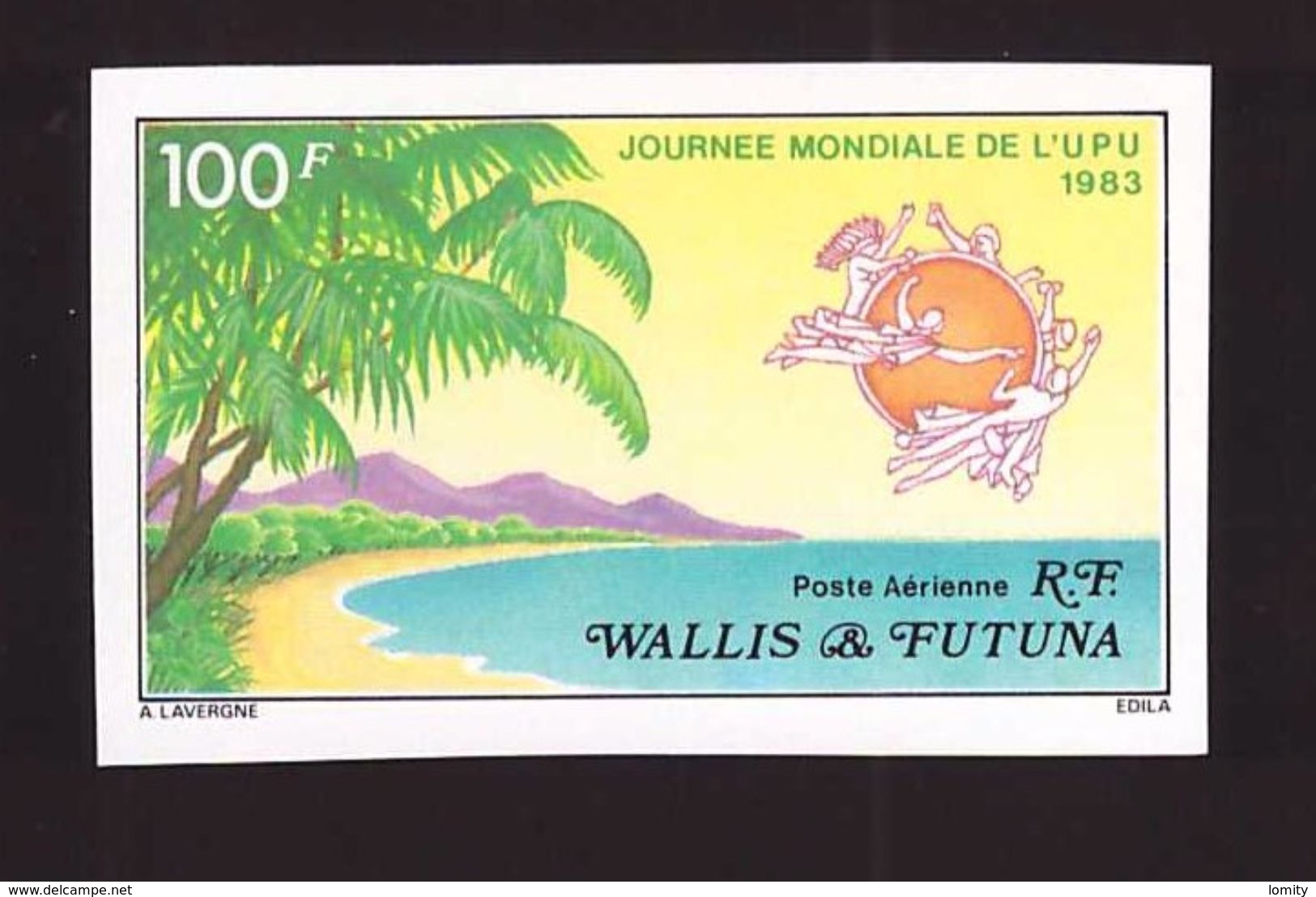 Wallis Et Futuna Timbre Non Dentelé Neuf Luxe ** Poste Aérienne PA N° 123 - Sin Dentar, Pruebas De Impresión Y Variedades