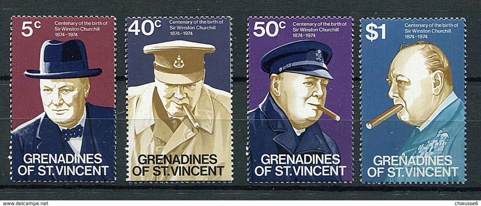 Grenadines De St Vincent ** N° 52 à 55 - Sir Winston Churchill - - Grenada (1974-...)