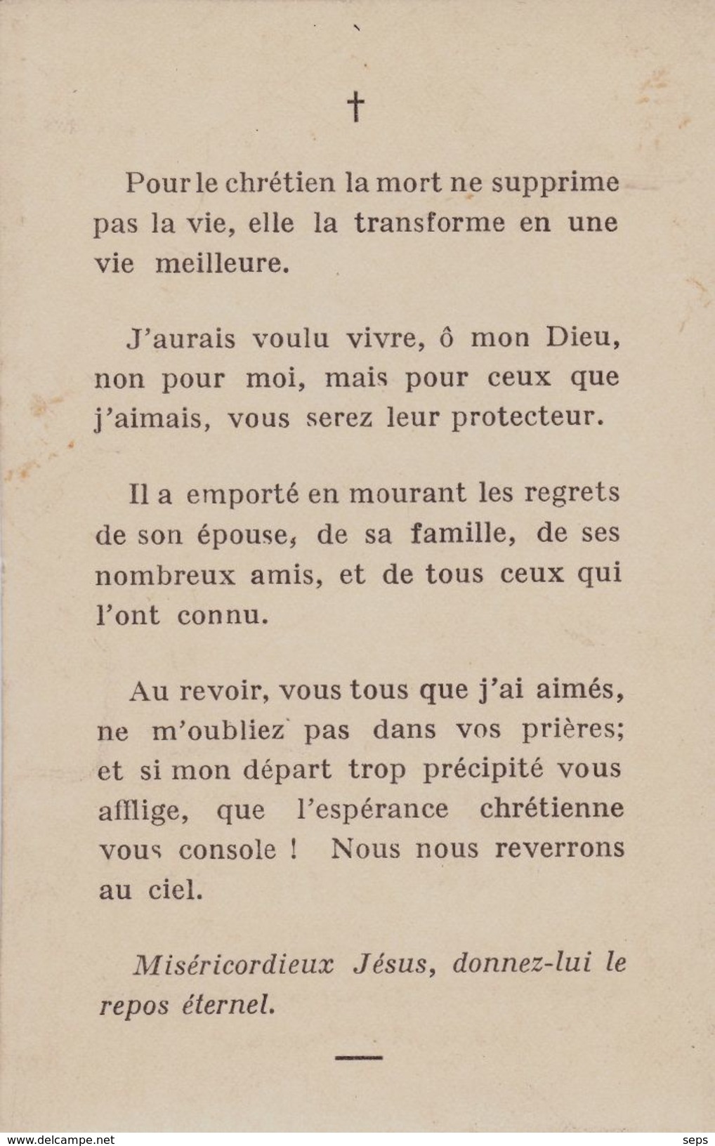 Faire Part Décès : Bombardement Ateliers SNCF - Lezennes Hellemmes - 13 Janvier 1943 - N° 1 - Avvisi Di Necrologio