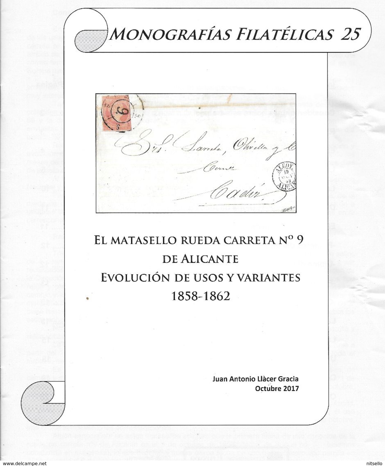 LIBRO  ///  EL MATASELLO RUEDA DE CARRETA DE ALICANTE - EVOLUCION DE USOS Y VARIANTES  1858 -1862   23 PAG - Sonstige & Ohne Zuordnung