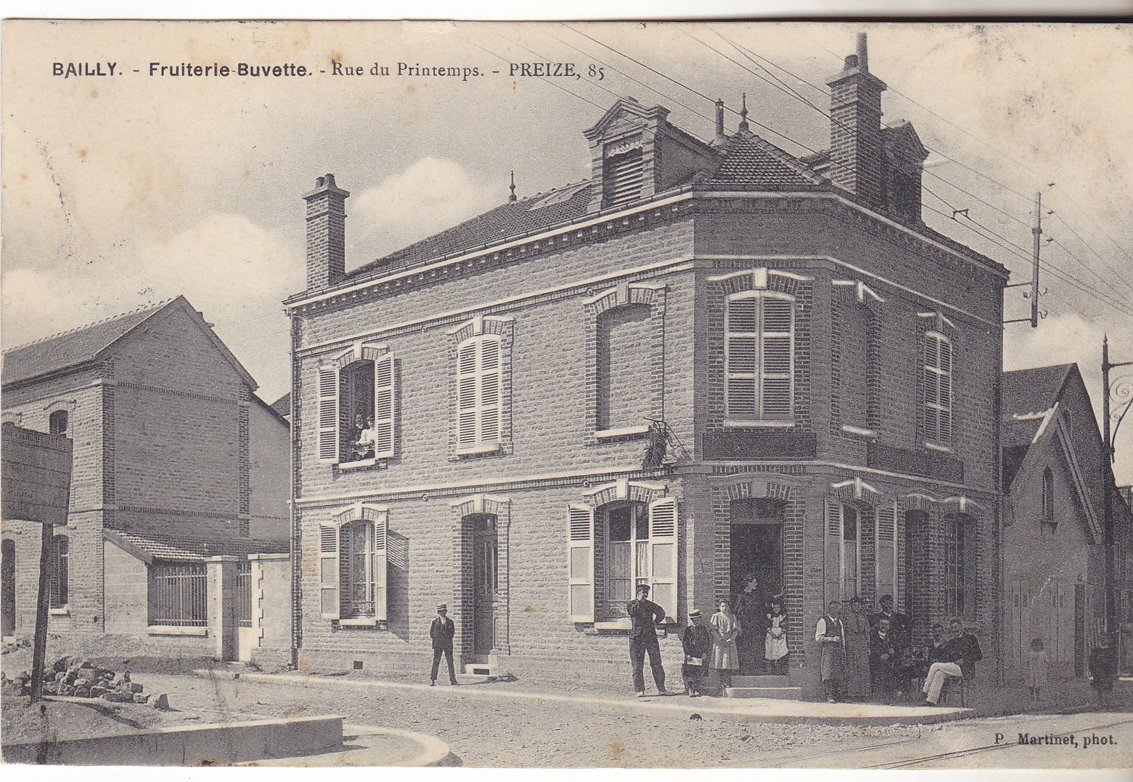 10 Troyes - BAILLY Fruiterie Buvette Rue Des Champs Preize 85.Belle Animation. édit Martinet Datée 1907. Tb état. - Troyes