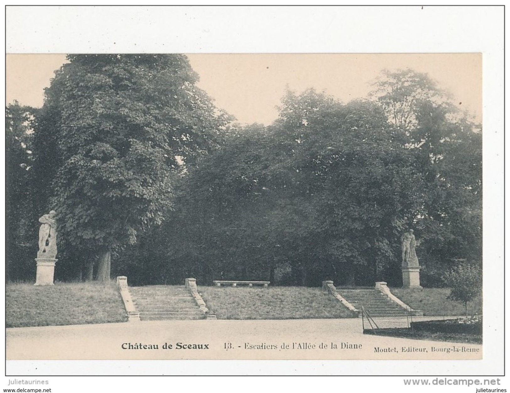 92 CHATEAU DE SCEAUX ESCALIER DE L ALLEE DE LA DIANE CPA BON ETAT - Sceaux