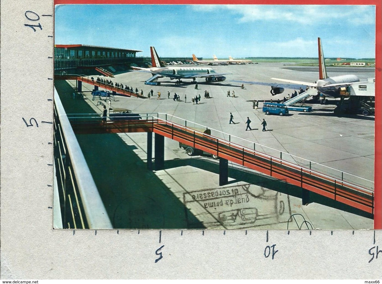 CARTOLINA VG ITALIA - ROMA FIUMICINO - Aeroporto Intercontinentale Leonardo Da Vinci - 10 X 15 - ANN. 1968 - Trasporti