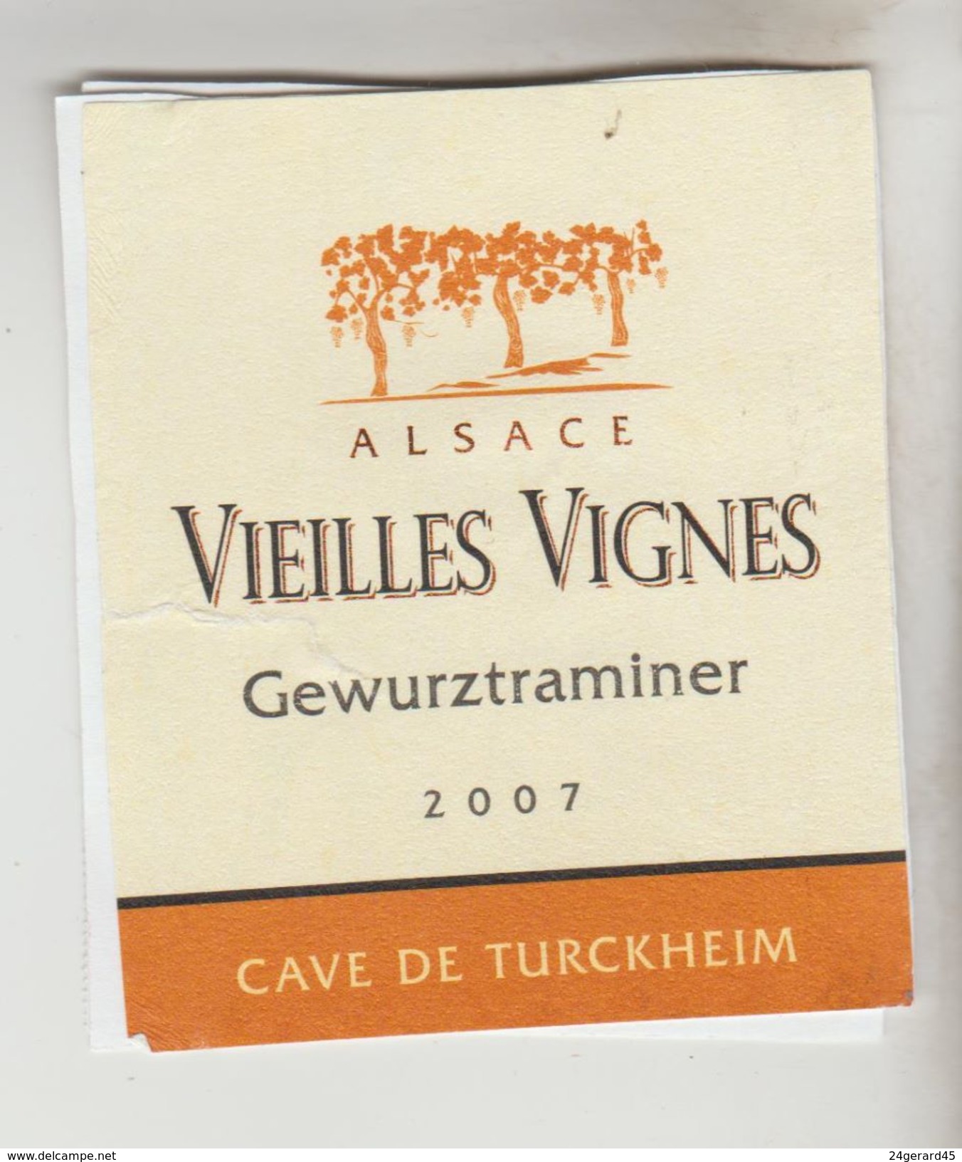 OENOPHILIE 5 ETIQUETTES VINS D'ALSACE - GewurztraminerClub Sommeliers2008, Cave Turckheim2007, E. Preiss, Kaefferkopf200 - Gewurztraminer