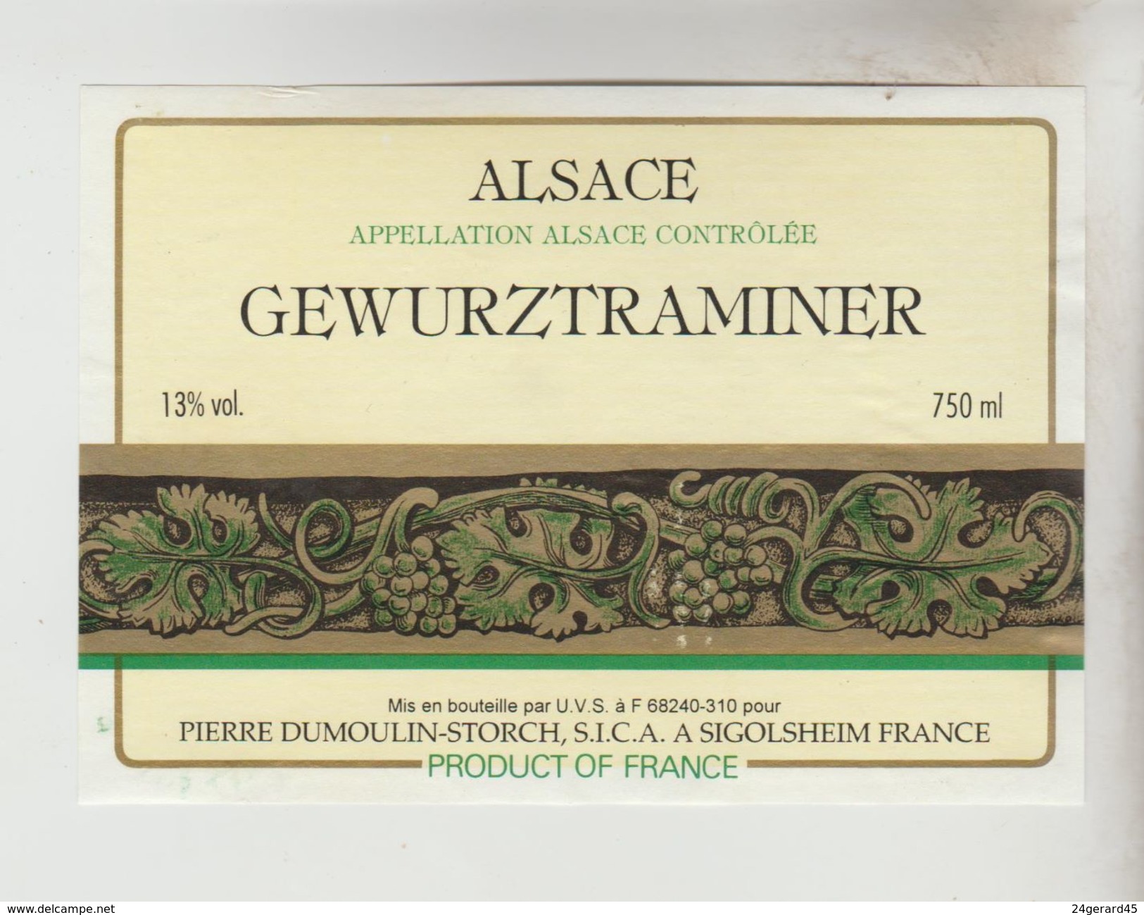 OENOPHILIE 6 ETIQUETTES VINS D'ALSACE - Gewurztraminer A.L Baur, P.Dumoulin Storch(2), Domaine Willm89, P.Boehler, Rosen - Gewurztraminer