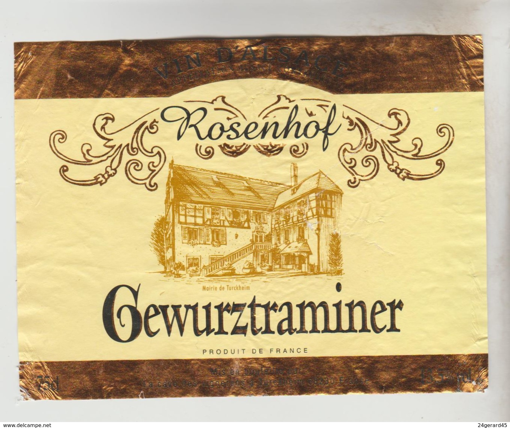 OENOPHILIE 6 ETIQUETTES VINS D'ALSACE - Gewurztraminer A.L Baur, P.Dumoulin Storch(2), Domaine Willm89, P.Boehler, Rosen - Gewurztraminer