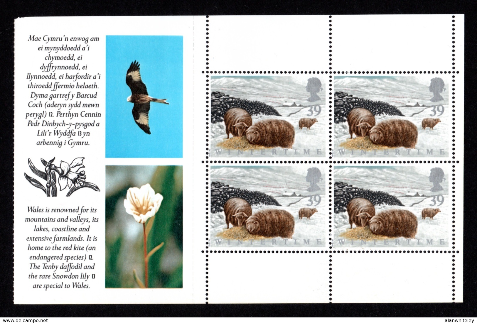 GREAT BRITAIN 1992 Welsh Mountain Sheep (ex Prestige Booklet): Block Of 4 Stamps UM/MNH - Nuevos