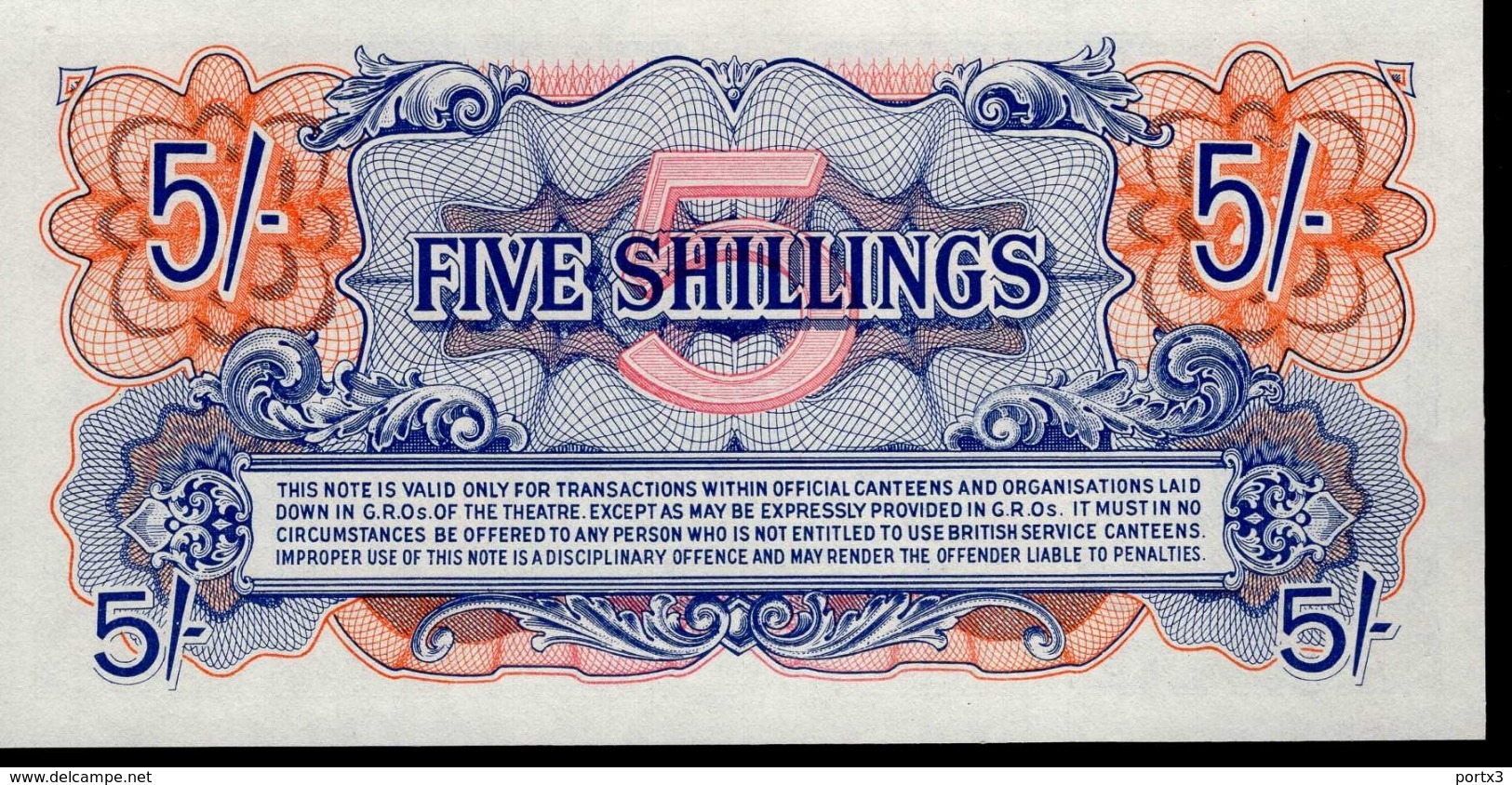 British Banknoten 5 verschiedene