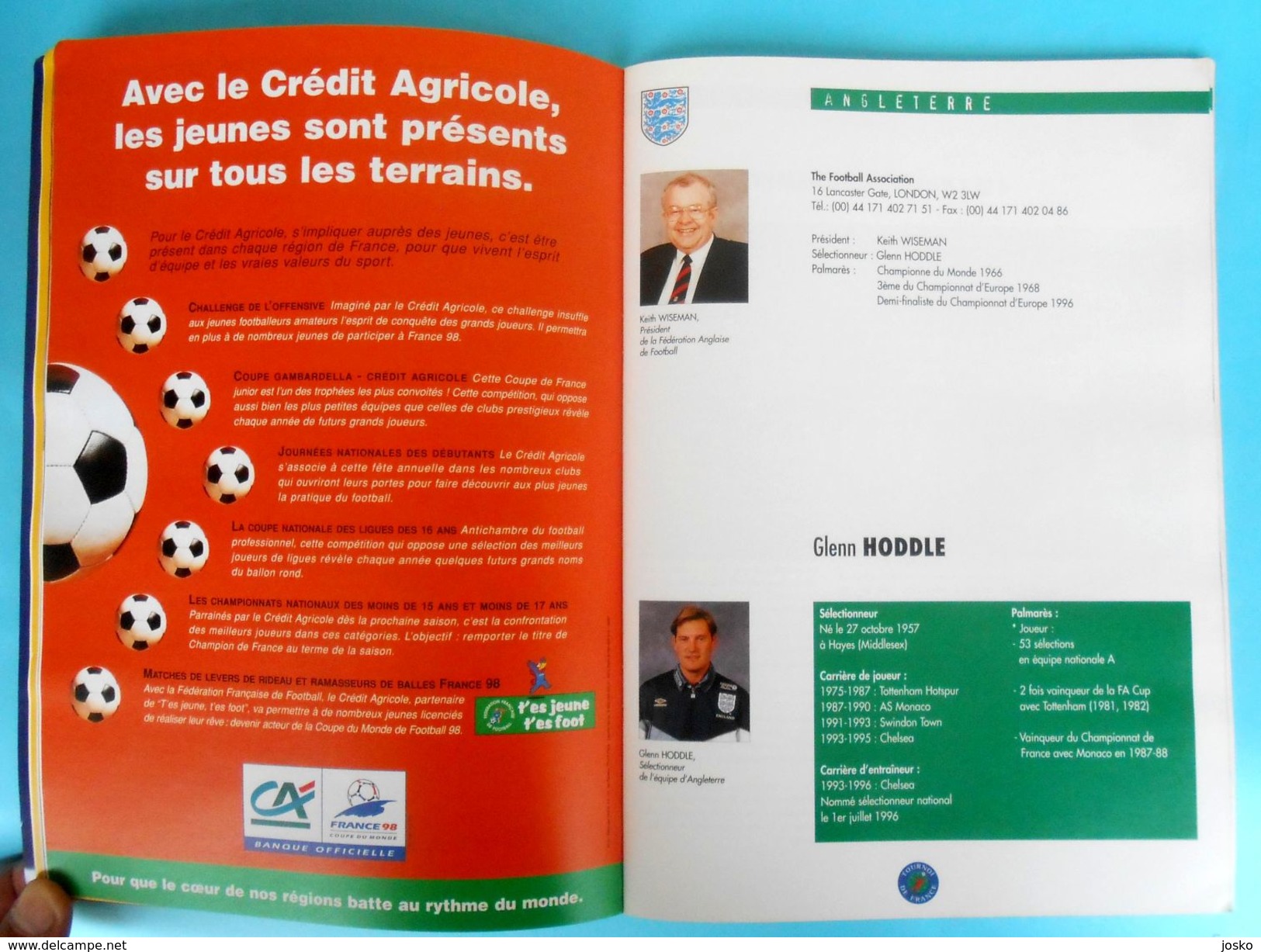 1997. TOURNOI DE FRANCE ... ENGLAND BRAZIL FRANCE ITALY football soccer programme fussball programm programma programa