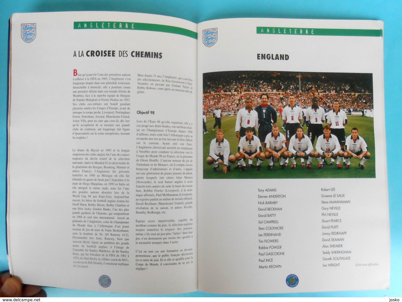 1997. TOURNOI DE FRANCE ... ENGLAND BRAZIL FRANCE ITALY football soccer programme fussball programm programma programa