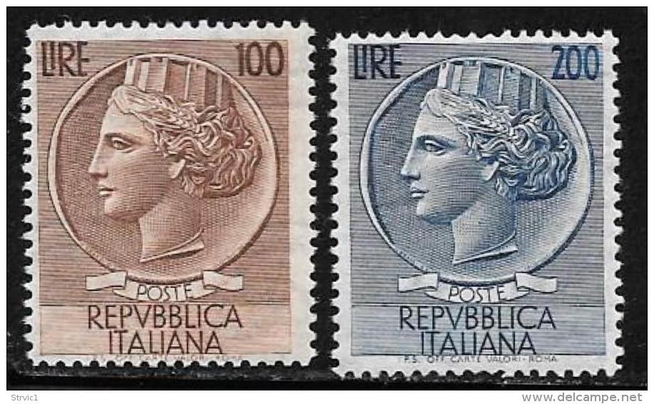 Italy, Scott # 661-2 MNH Italia, 1954, CV$150.00 - 1946-60: Mint/hinged