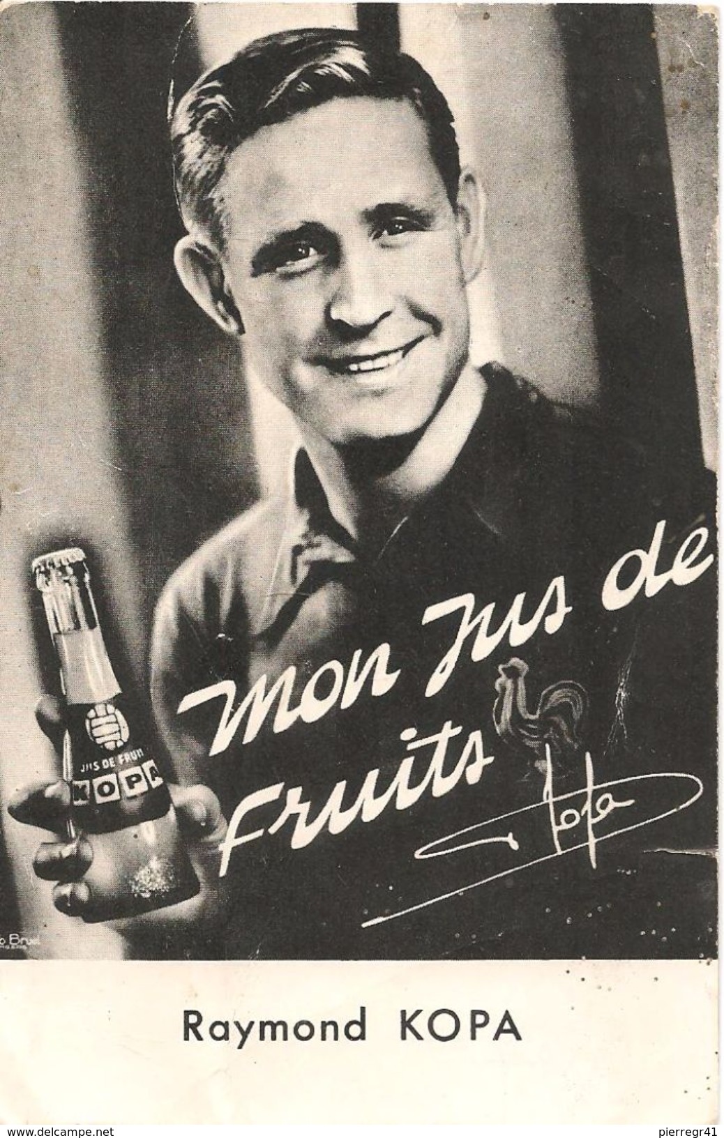 CPM-1958-PUBLICITE-JUS DE FRUITS R KOPA-pour COUPE MONDE De FOOT 1958-Carte Fine-BE-RARE - Pubblicitari