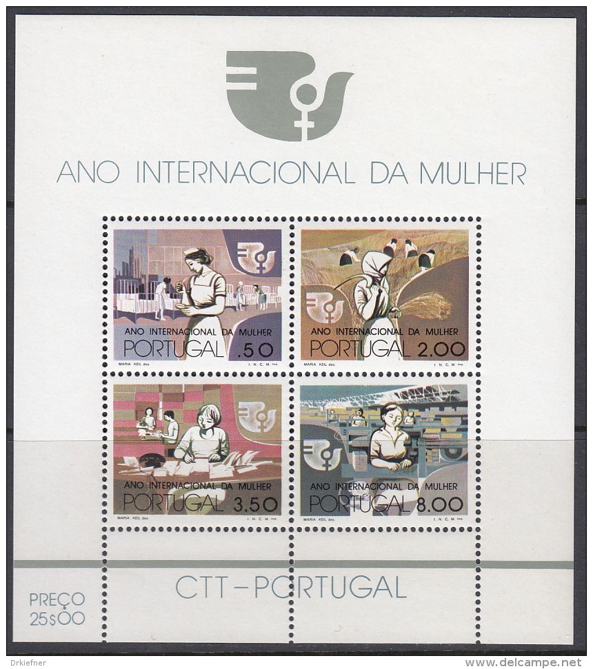 PORTUGAL  Block 16, Postfrisch **, Internationales Jahr Der Frau 1975 - Blocks & Kleinbögen