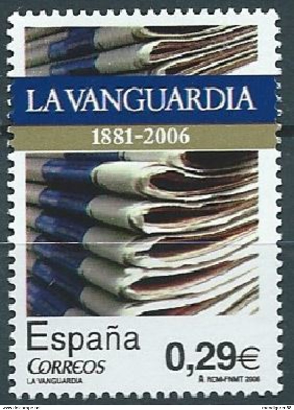 ESPAGNE SPANIEN SPAIN ESPAÑA 2006 NEWSPAPER LA VANGUARDIA ED 4283 YV 3885 MI 4180 SG 4218 SC 3462 - Unused Stamps