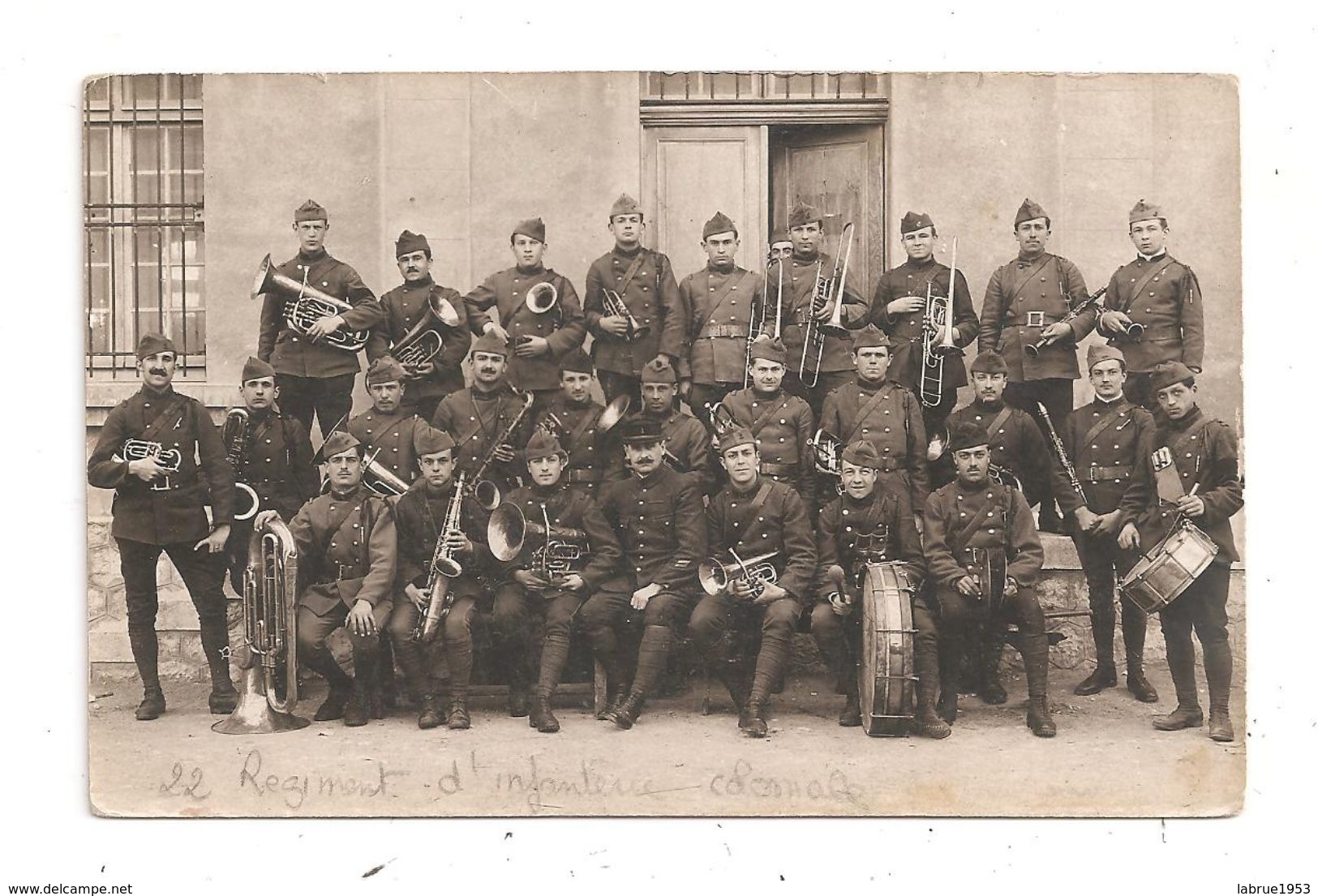 Fanfare Du 22è Régiment D'Infanterie Coloniale-carte Photo-(C.1477) - Reggimenti