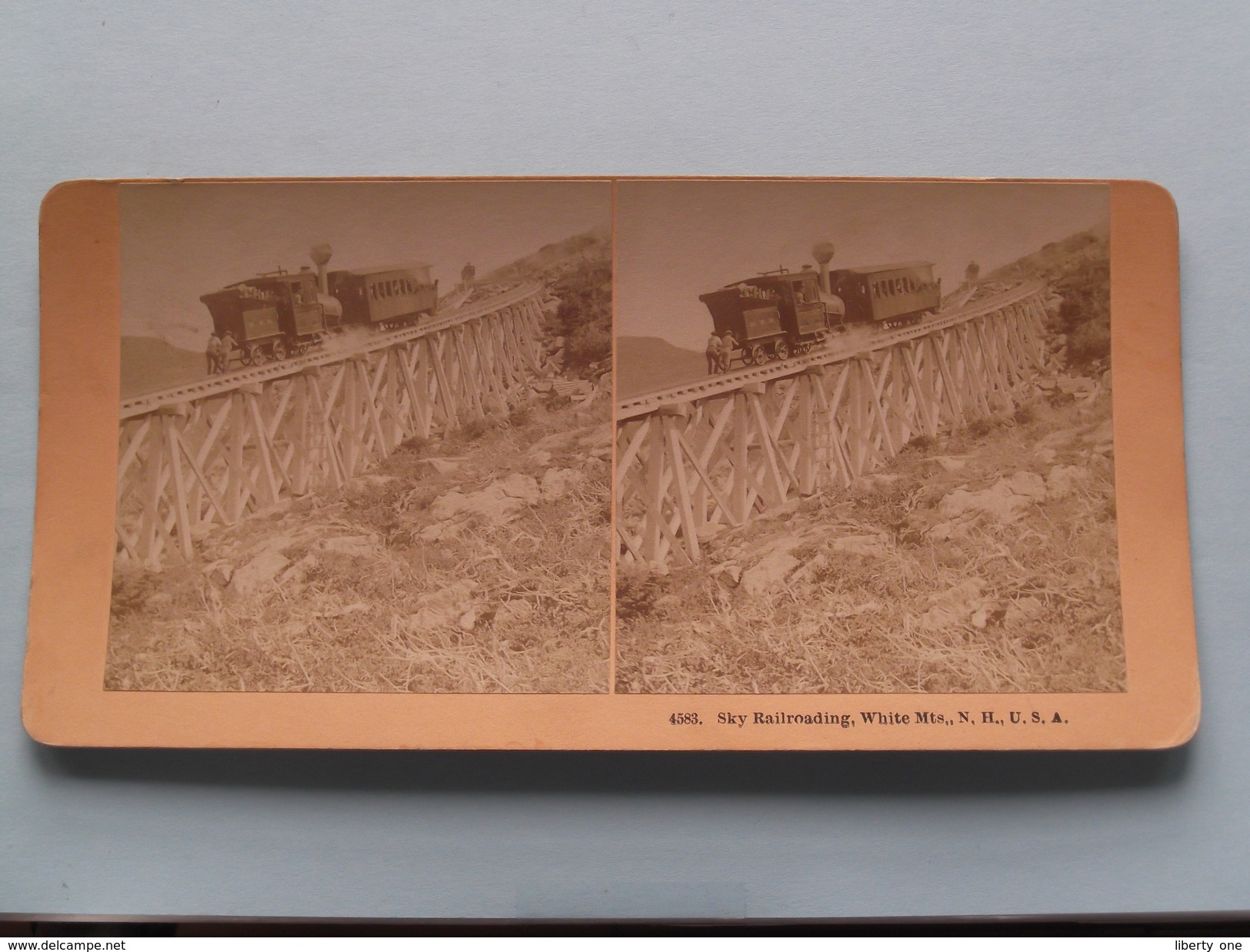 Sky Railroading, White Mts N.H. USA (4583) Stereo Photo B W KILBURN ( Voir Photo Pour Detail ) ! - Photos Stéréoscopiques