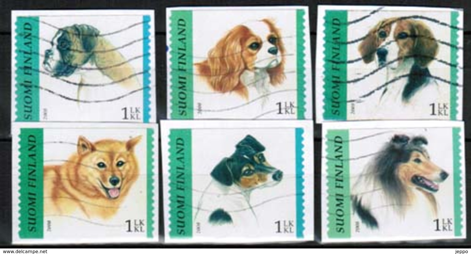 2008 Finland, Dogs Complete Set Used On Paper. - Used Stamps