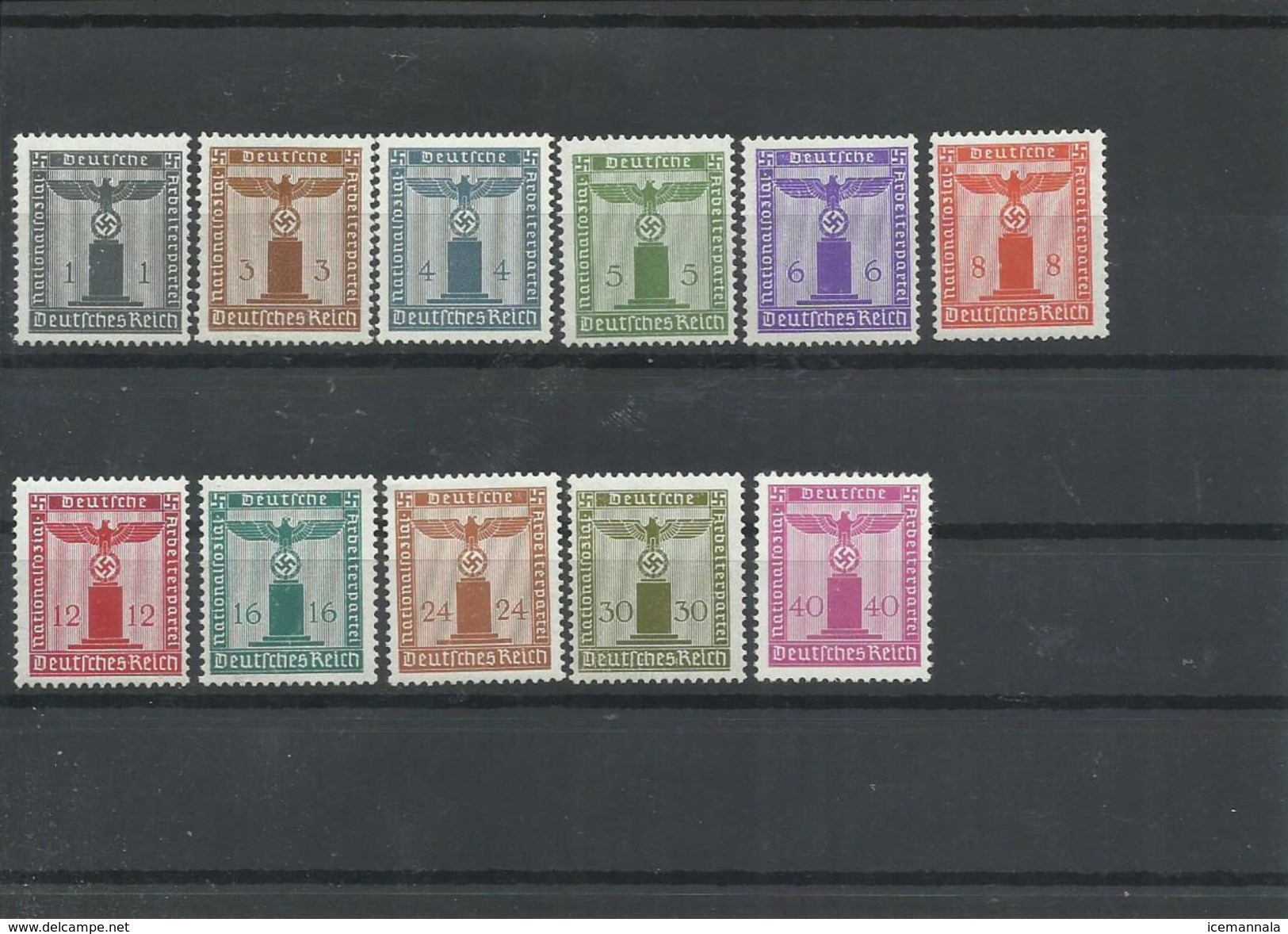 ALEMANIA YVERT SERVICIO  116/26  MNH, EXCEPTO  118,126 MH - Oficial