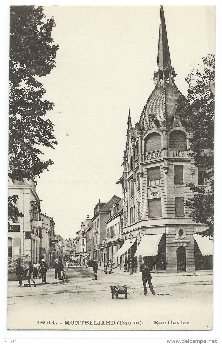 CPA MONTBELIARD / DOUBS / RUE CUVIER / PEUGEOT - Montbéliard