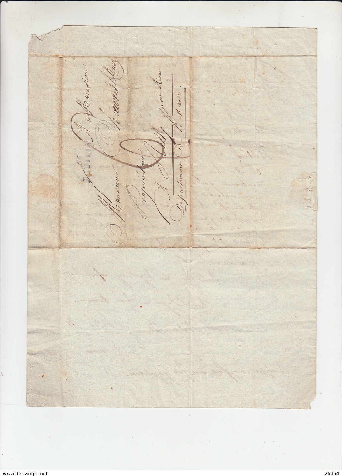 Vieille Lettre De POUILLY Nievre  Le 2 Juin 1817   Pour AILLY Marne - Manuscripts