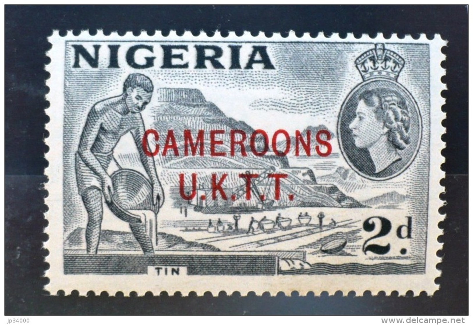 CAMEROUN Cameroons (Période Anglaise 1960) UKTT Sur Timbres Nigeria) Or, Mineraux, Orpailleur Yvert  N°4. MNH, ** - Minéraux