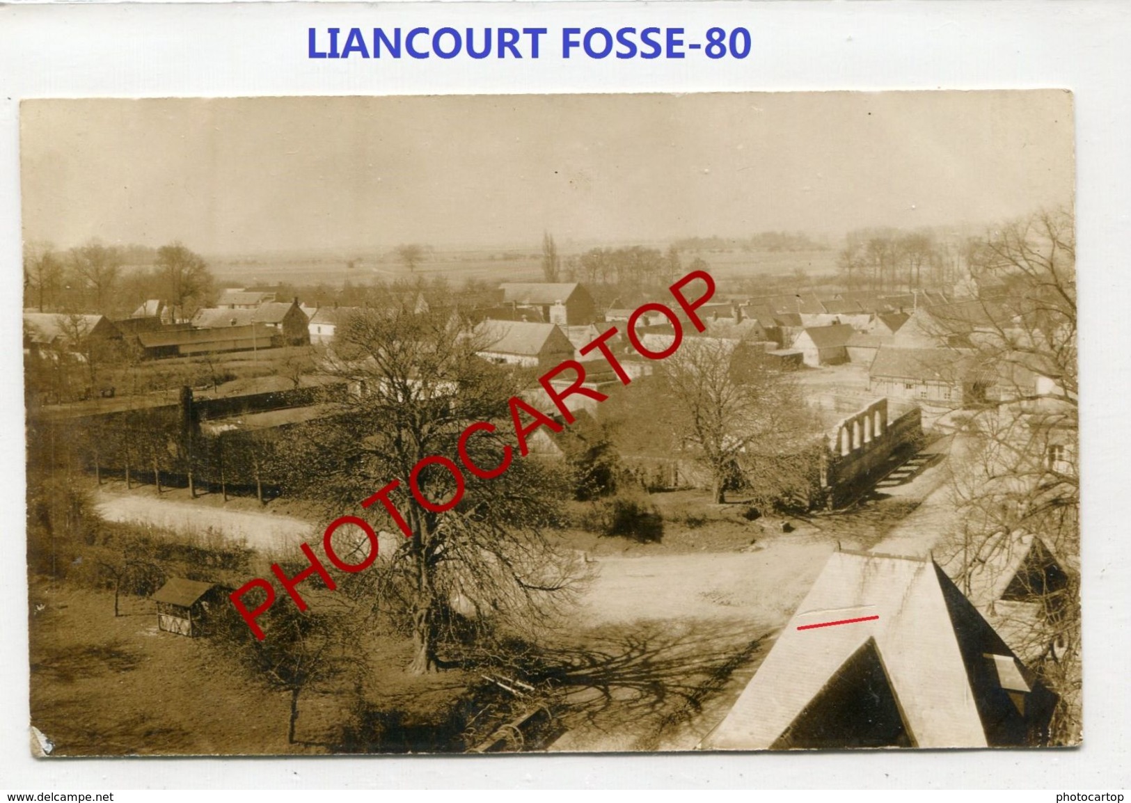 LIANCOURT FOSSE-CARTE PHOTO Allemande-Guerre 14-18-1 WK-France-80- - Altri & Non Classificati